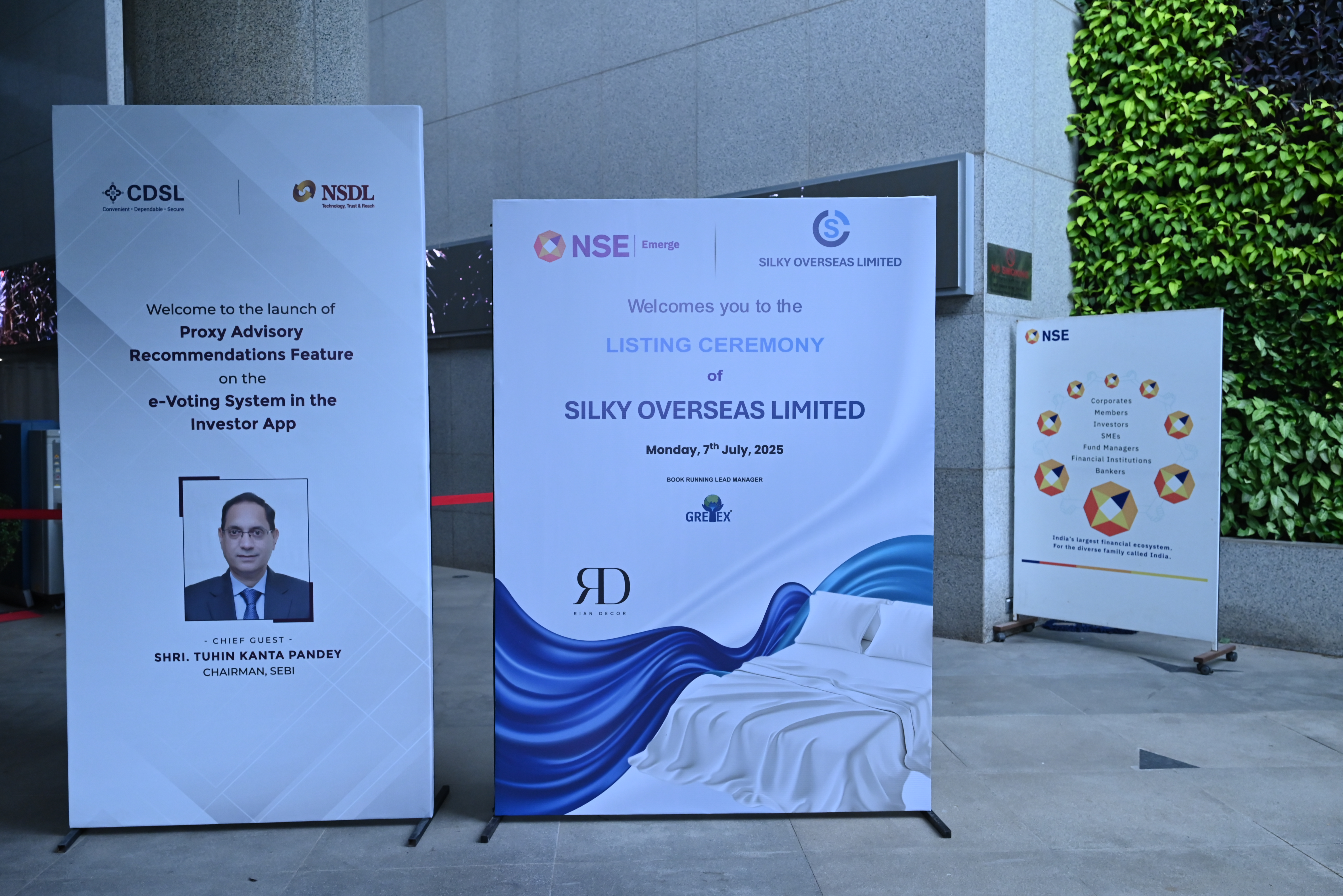 Silky Overseas Limited Listing Ceremony Photos