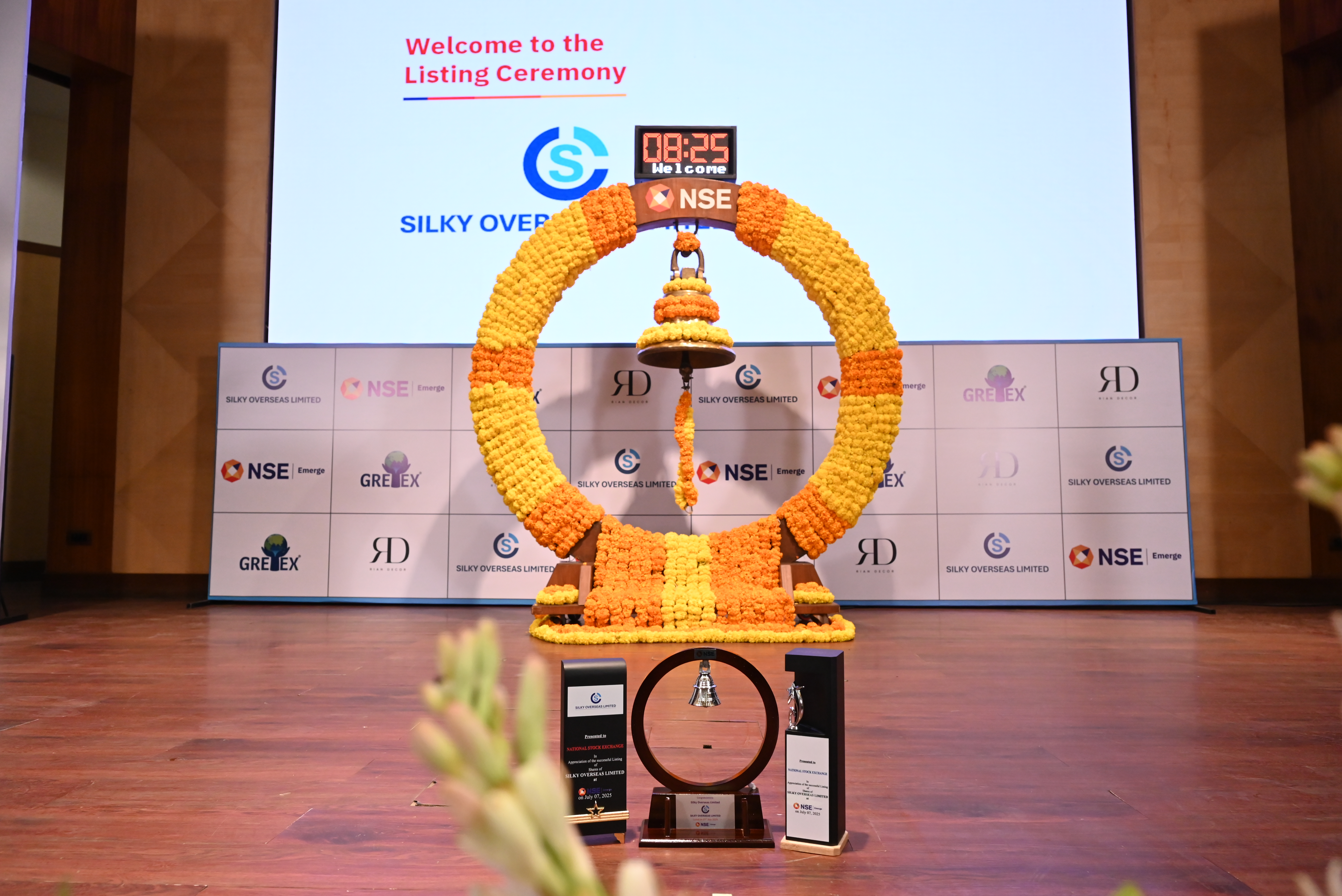 Silky Overseas Limited Listing Ceremony Photos