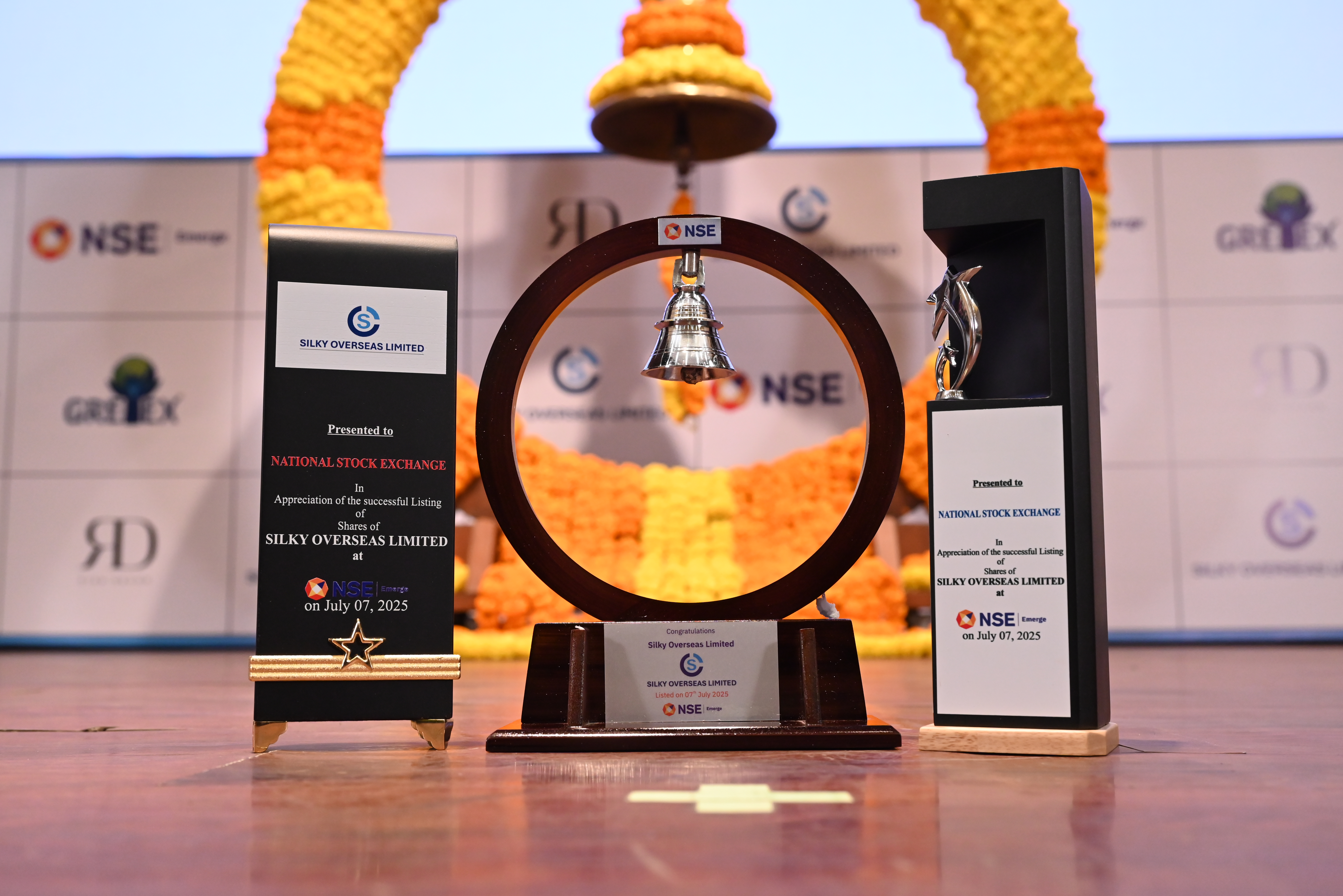 Silky Overseas Limited Listing Ceremony Photos