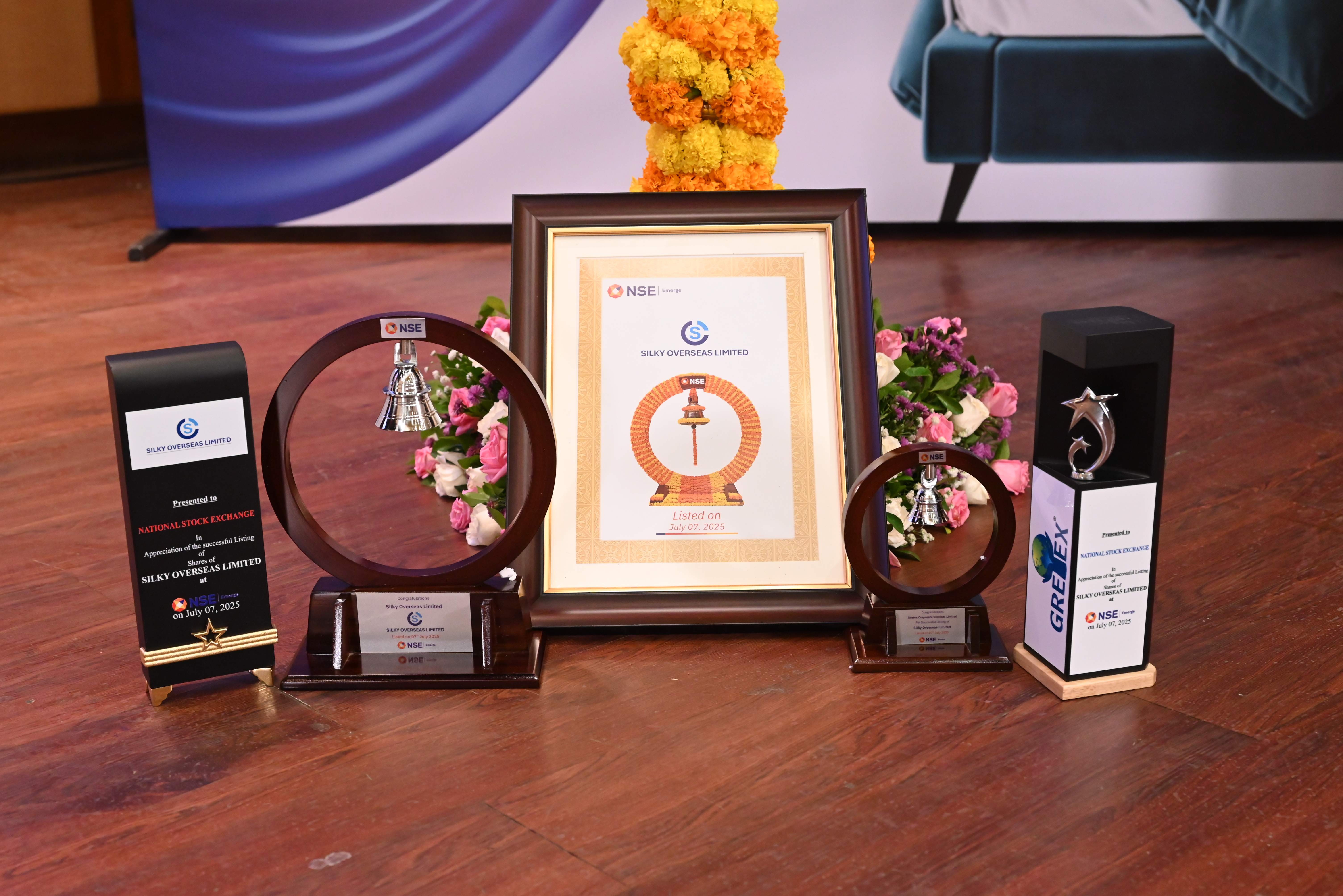 Silky Overseas Limited Listing Ceremony Photos