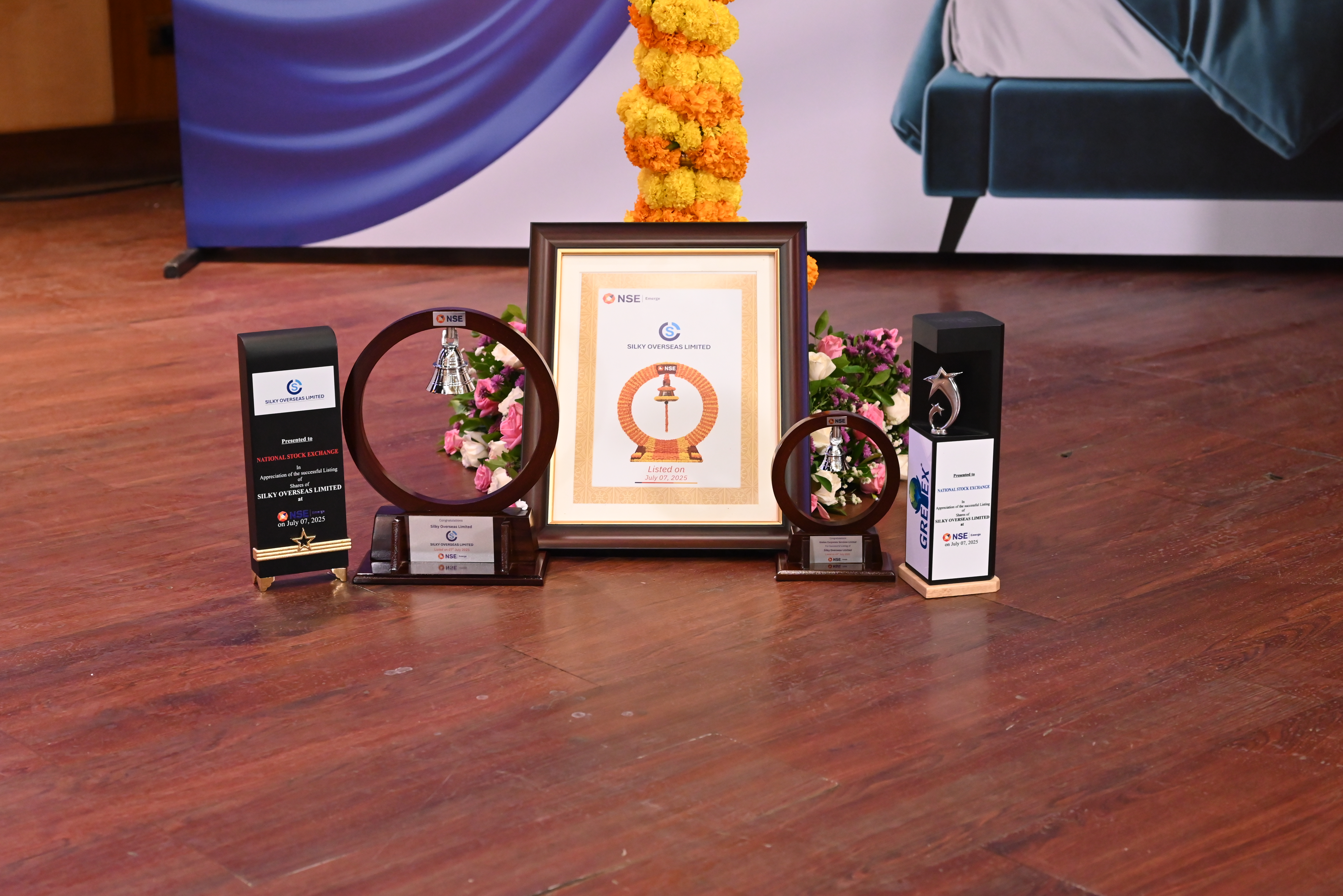 Silky Overseas Limited Listing Ceremony Photos