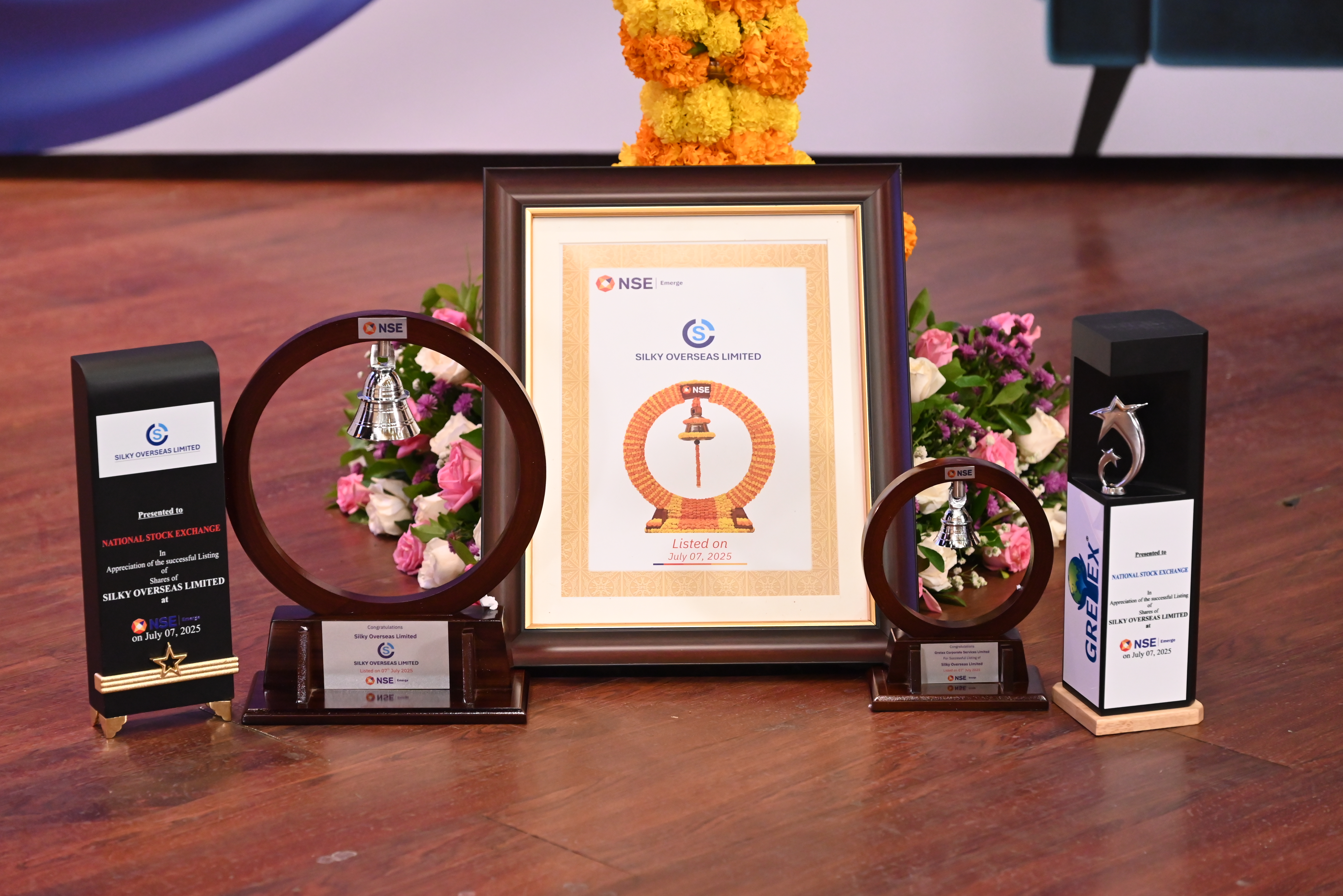 Silky Overseas Limited Listing Ceremony Photos