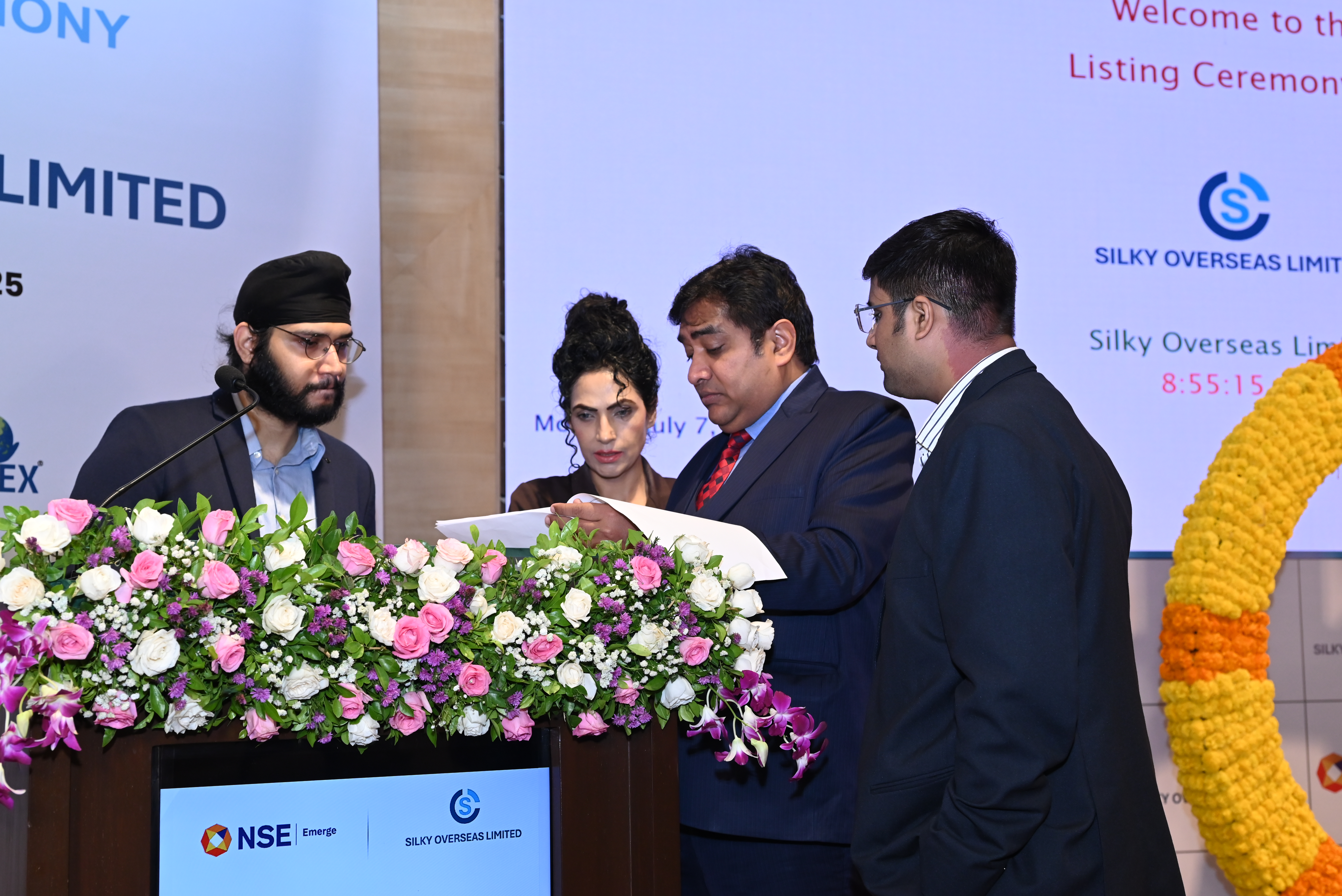 Silky Overseas Limited Listing Ceremony Photos