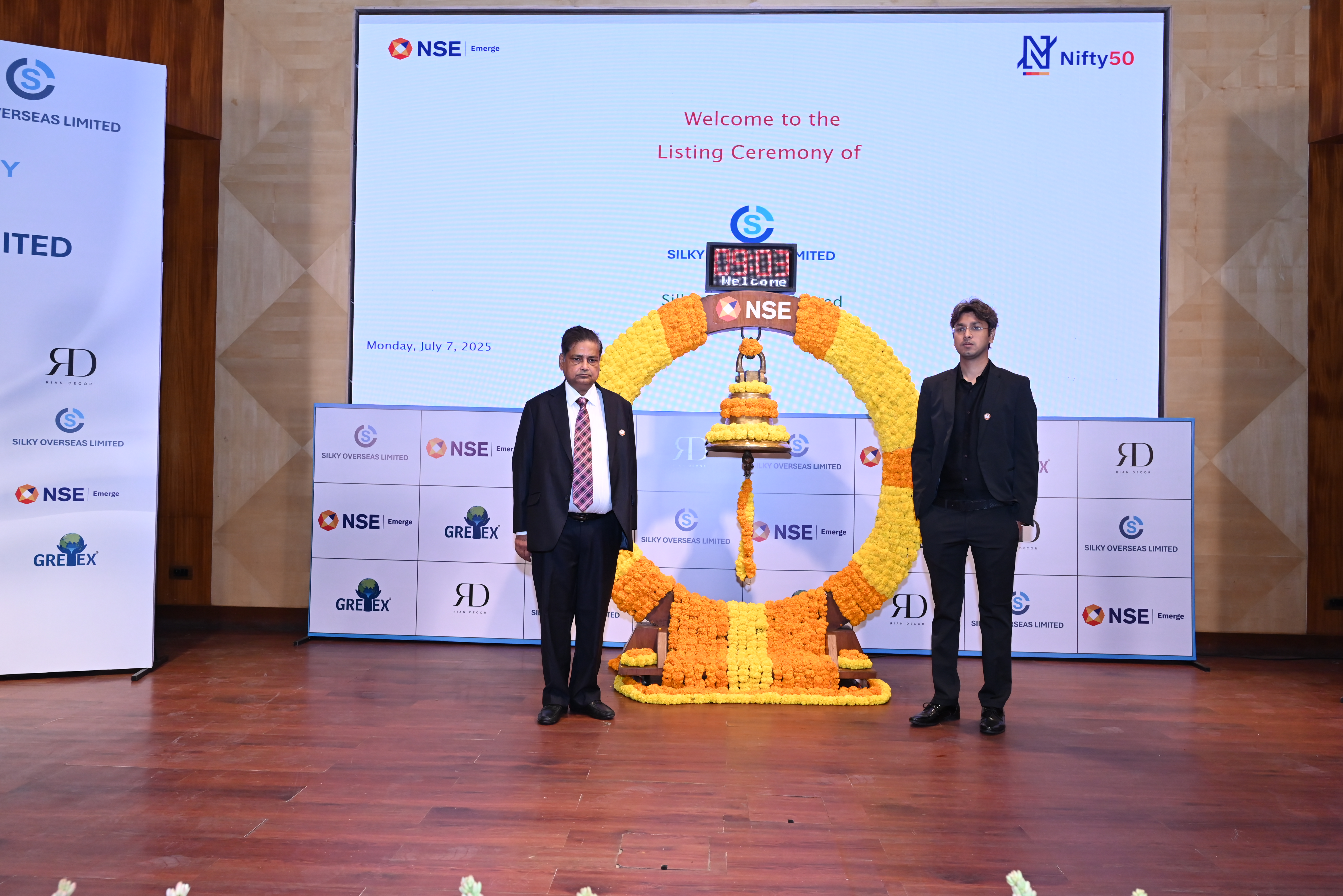 Silky Overseas Limited Listing Ceremony Photos