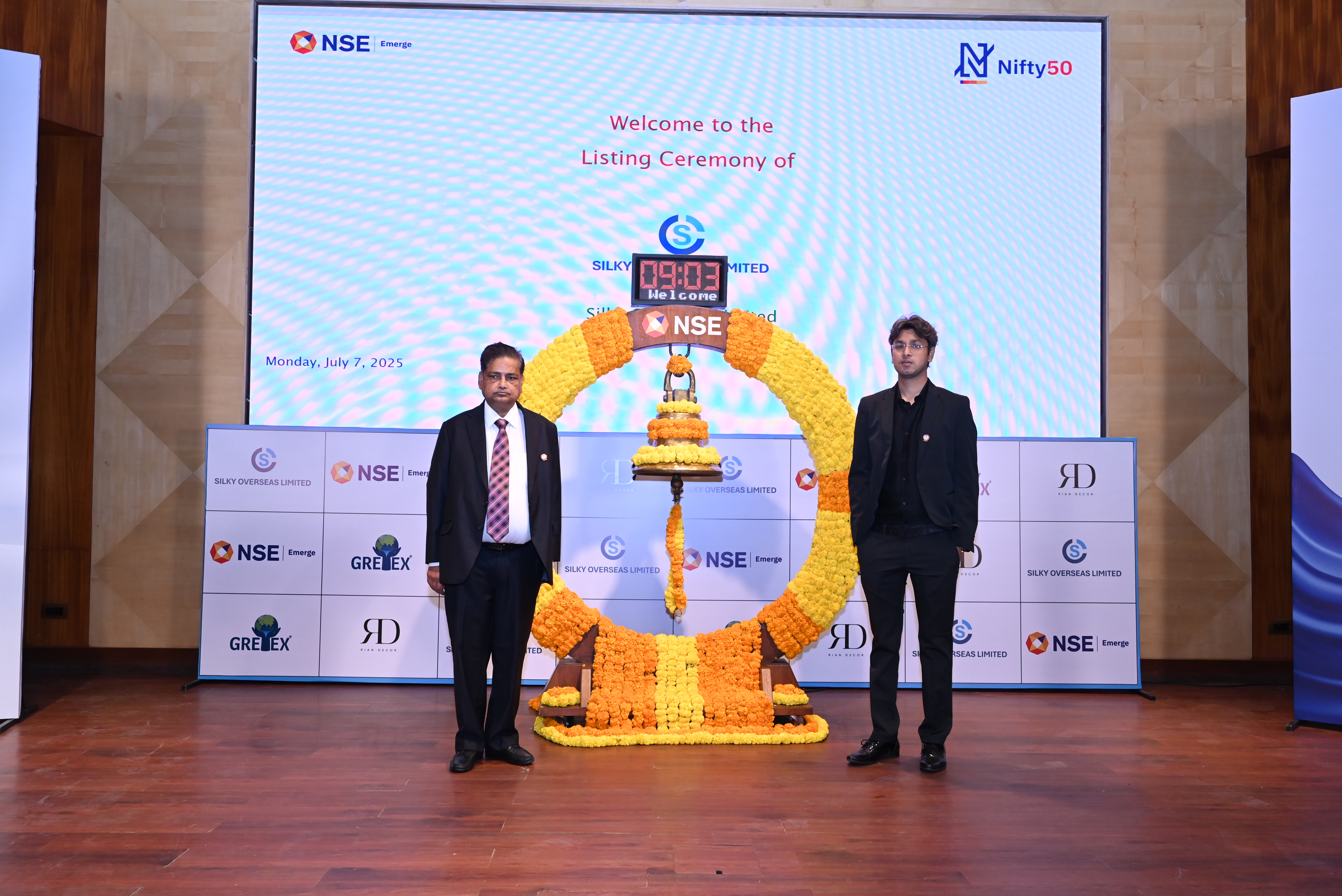 Silky Overseas Limited Listing Ceremony Photos