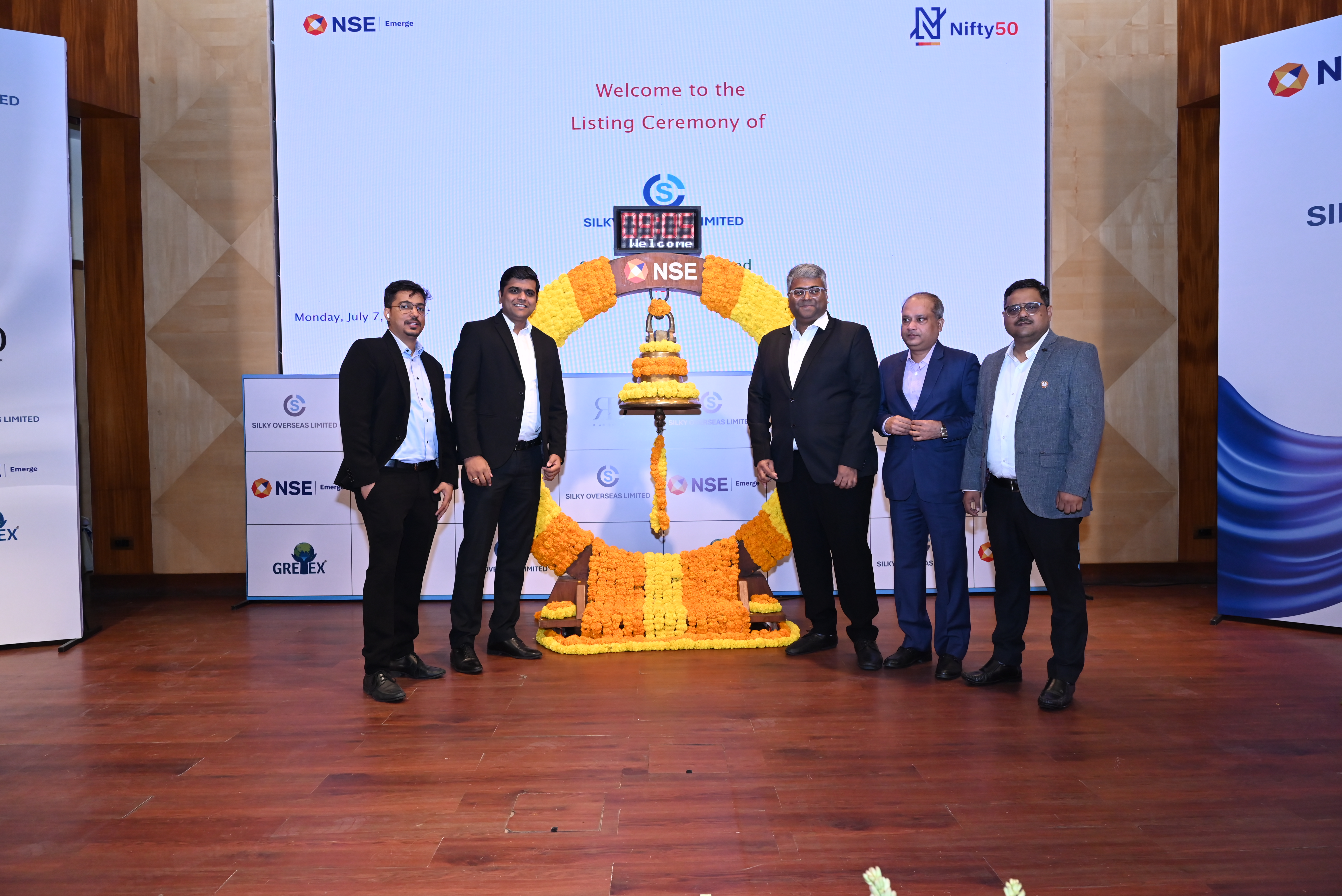 Silky Overseas Limited Listing Ceremony Photos
