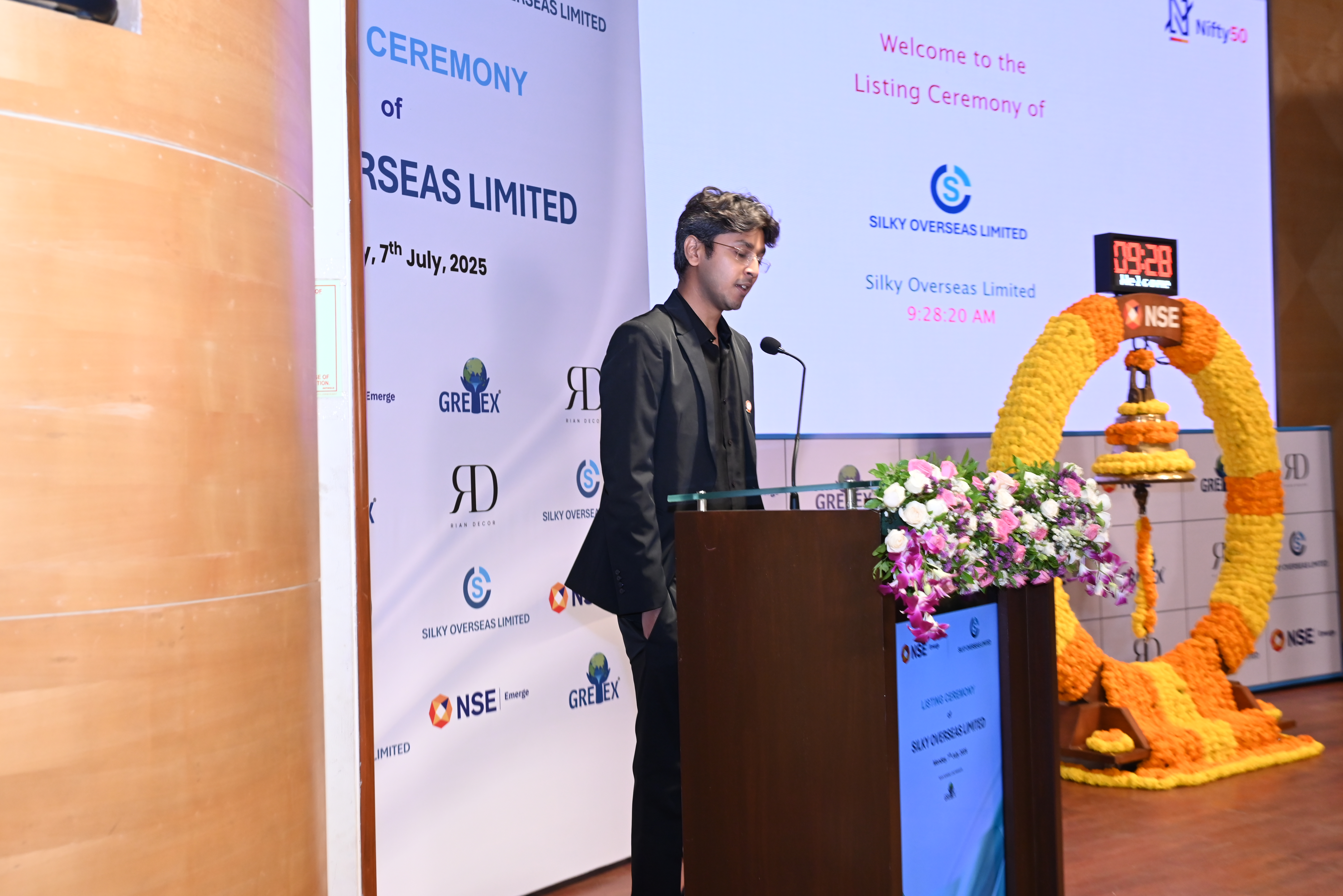 Silky Overseas Limited Listing Ceremony Photos