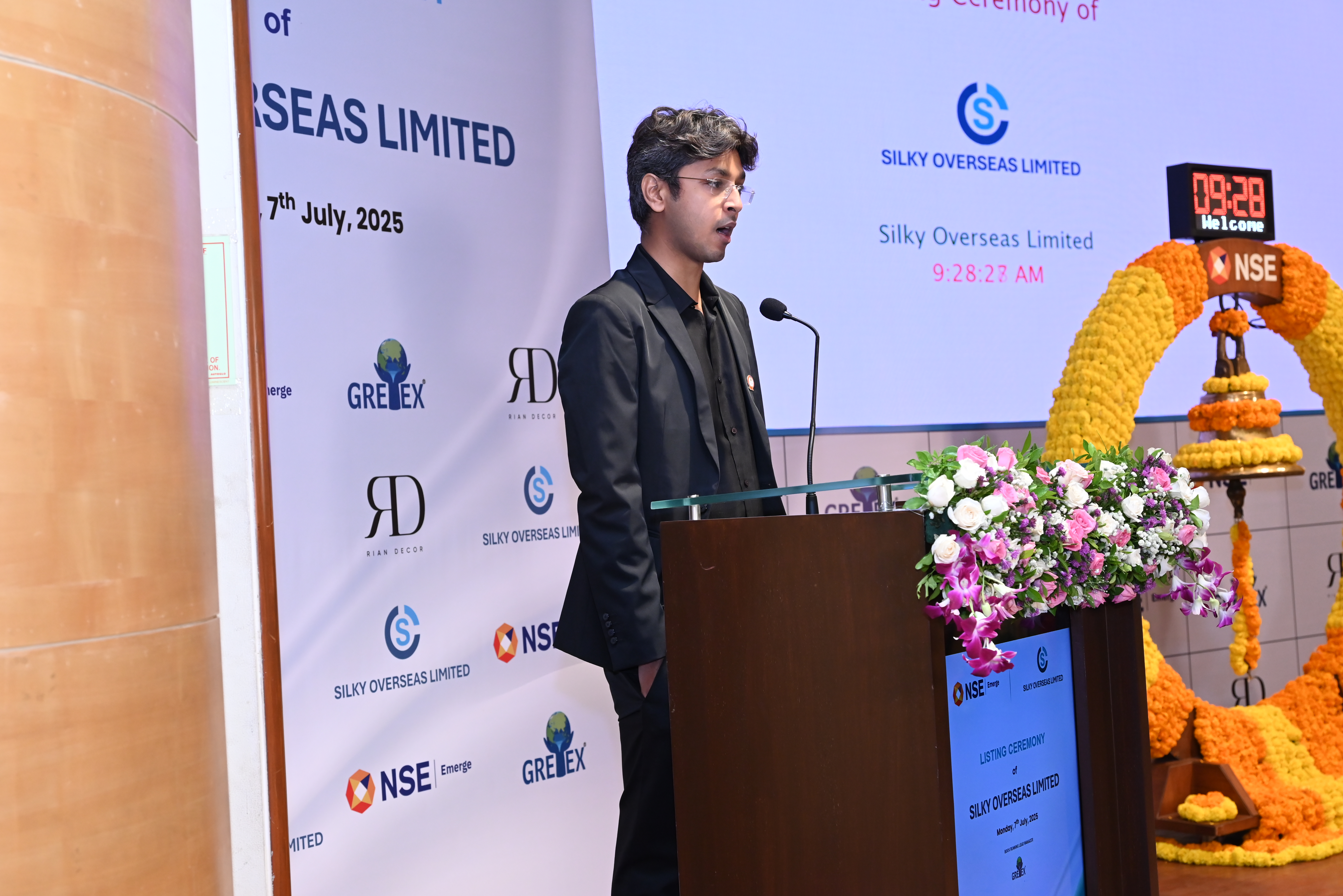 Silky Overseas Limited Listing Ceremony Photos