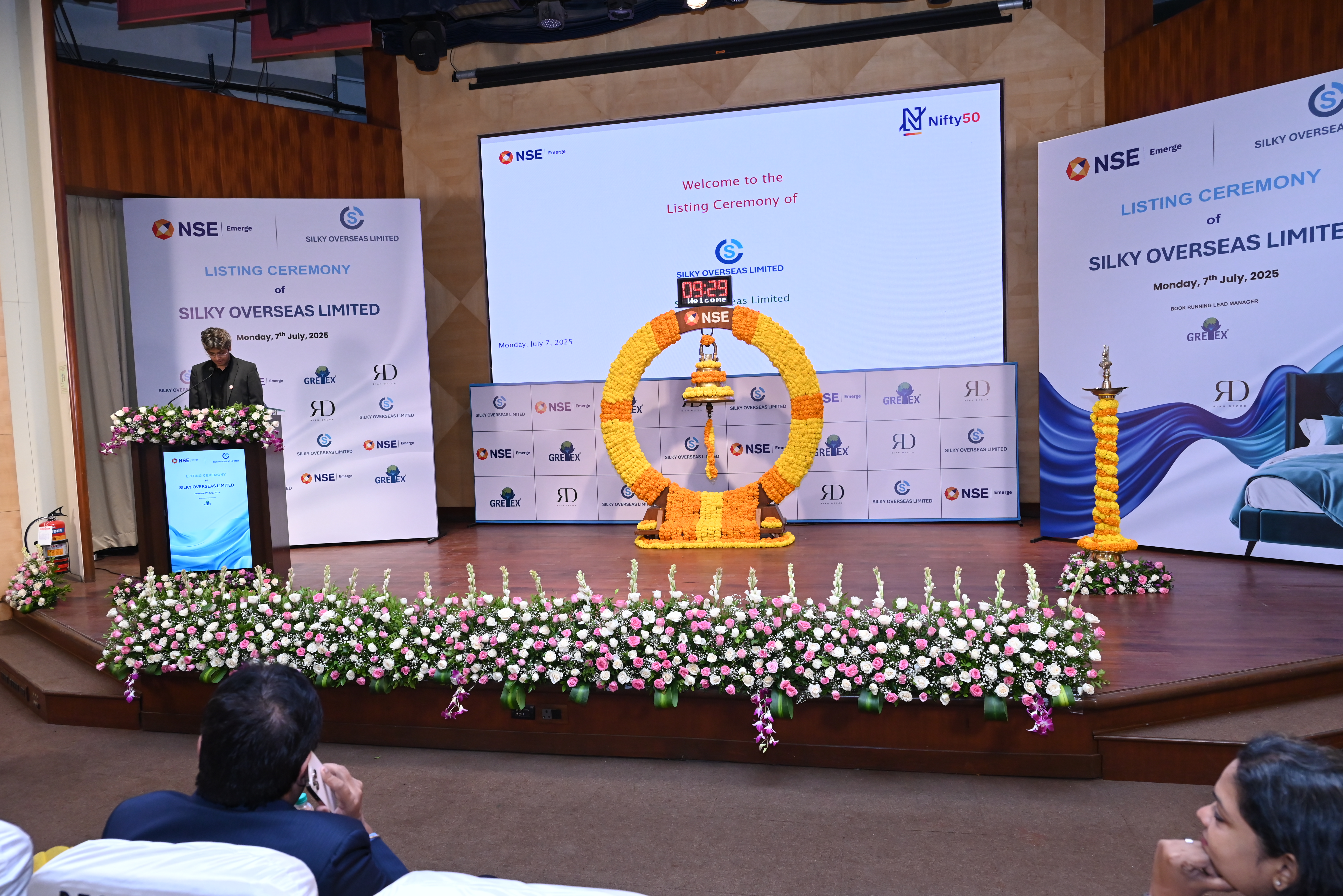 Silky Overseas Limited Listing Ceremony Photos