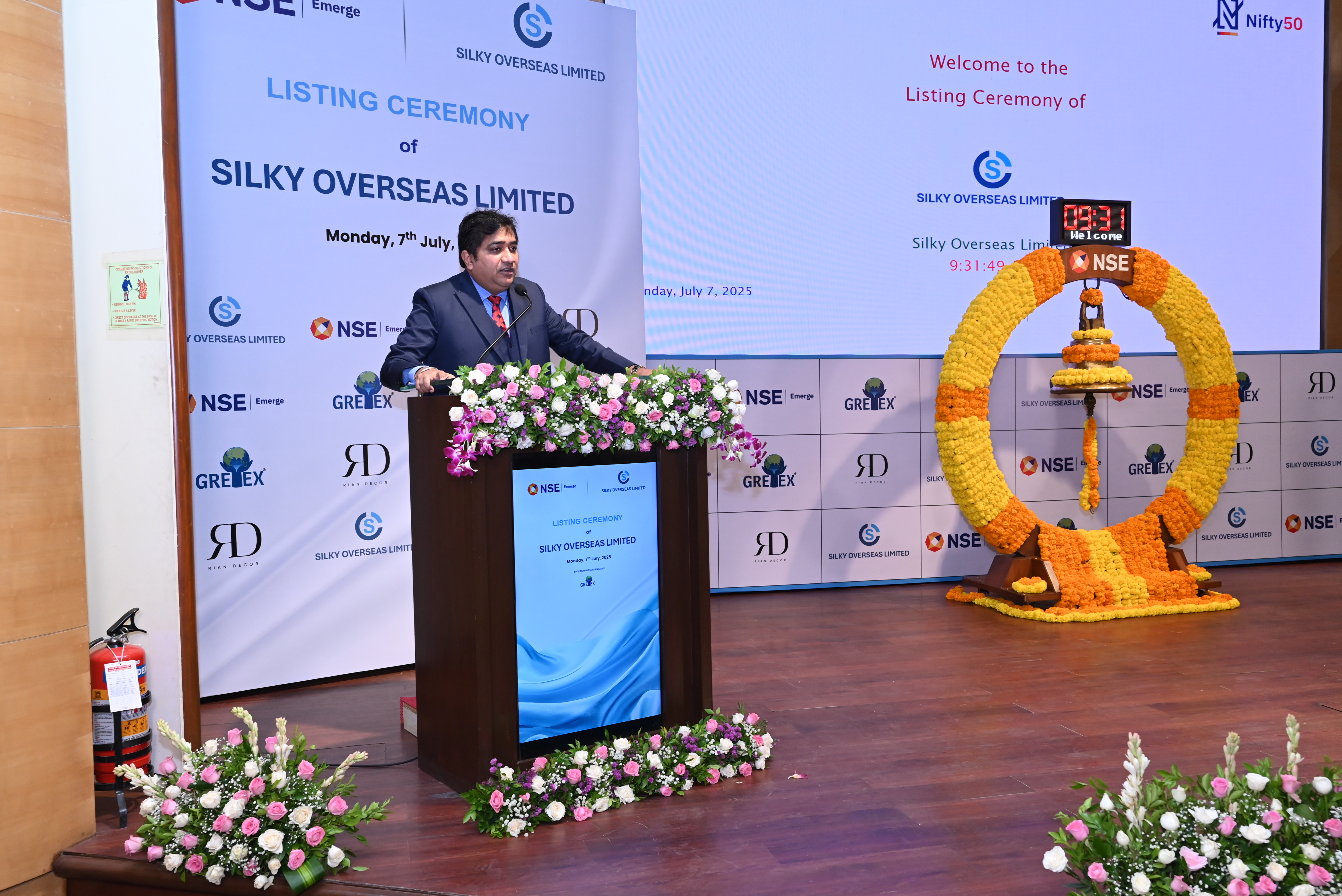 Silky Overseas Limited Listing Ceremony Photos