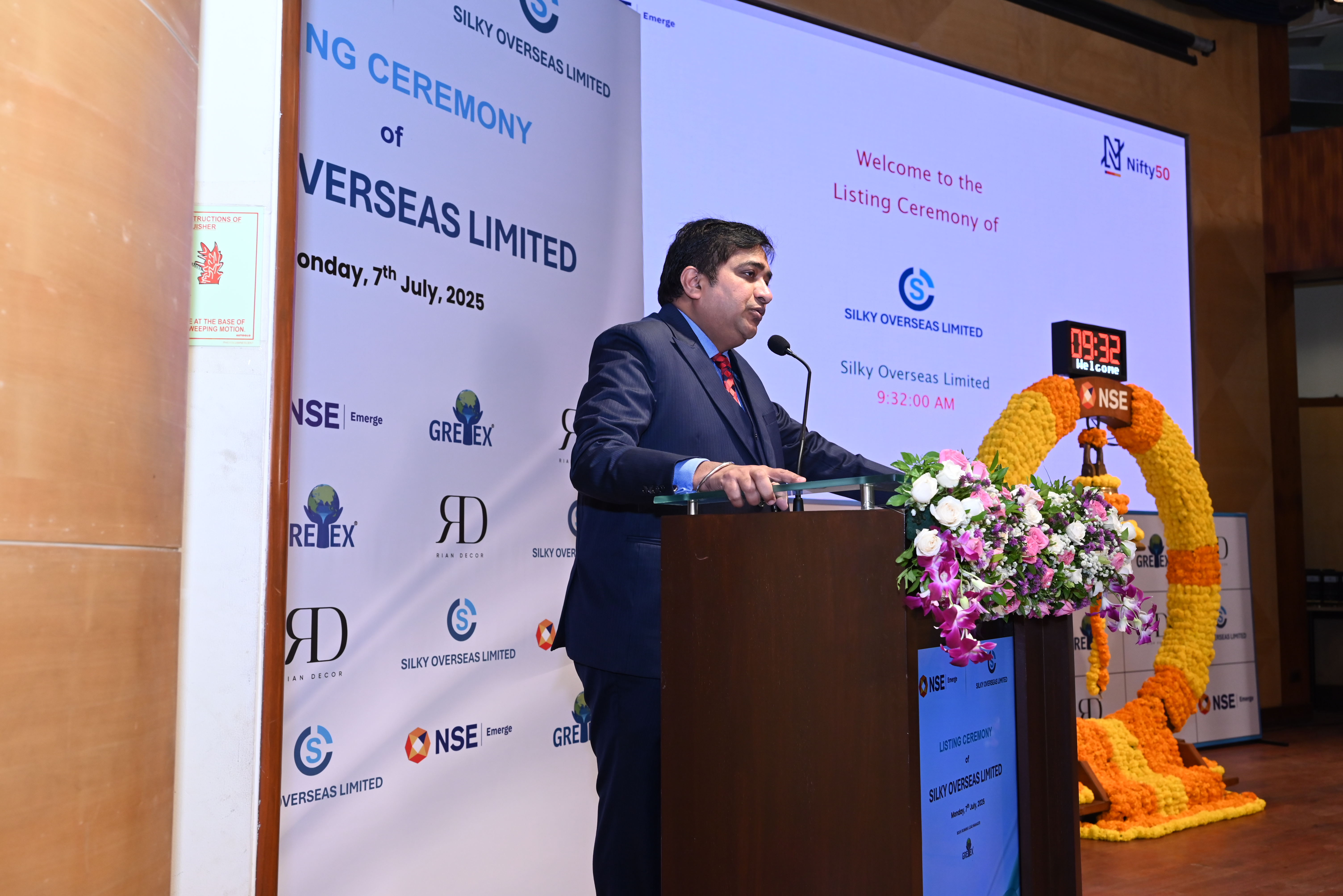 Silky Overseas Limited Listing Ceremony Photos
