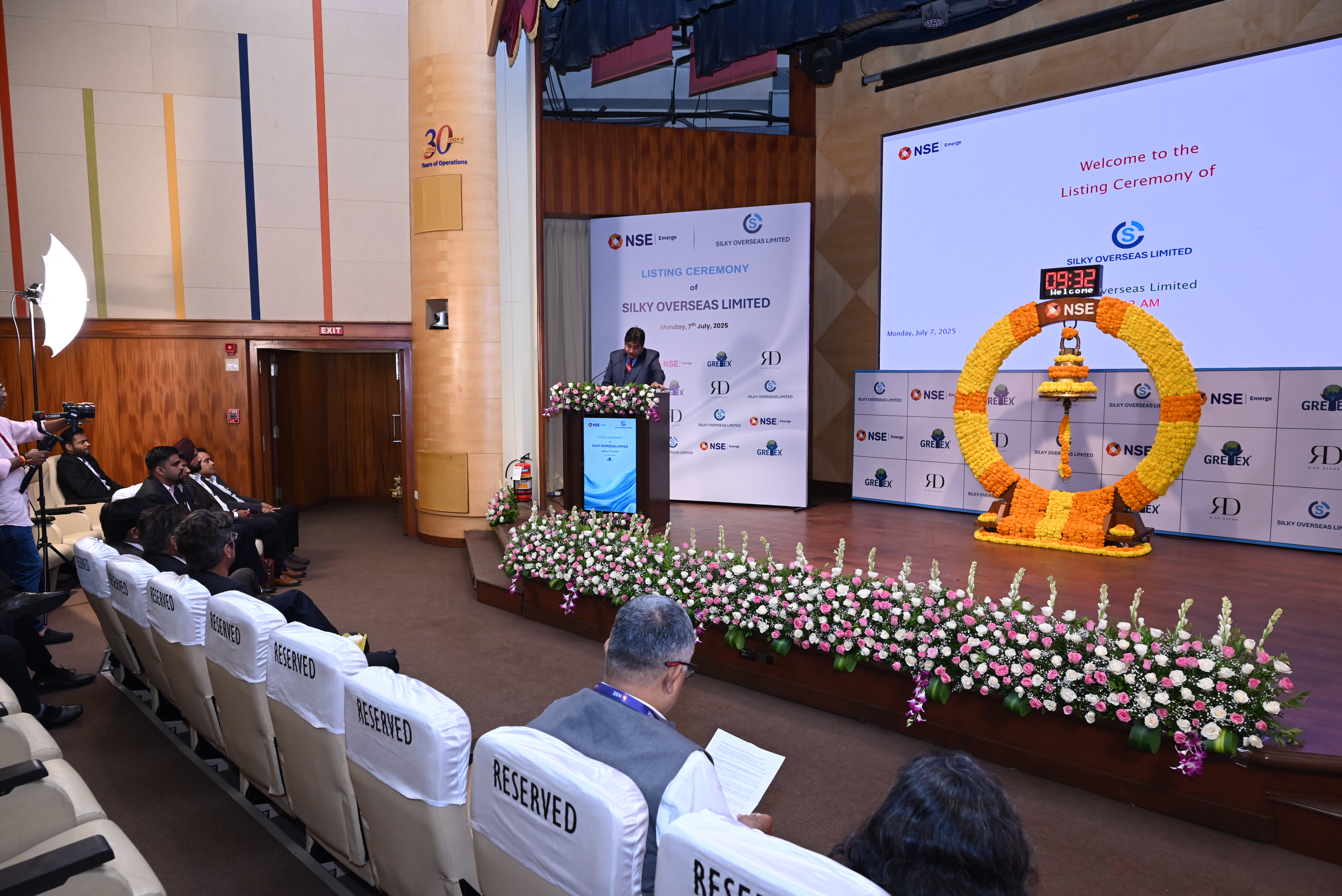 Silky Overseas Limited Listing Ceremony Photos