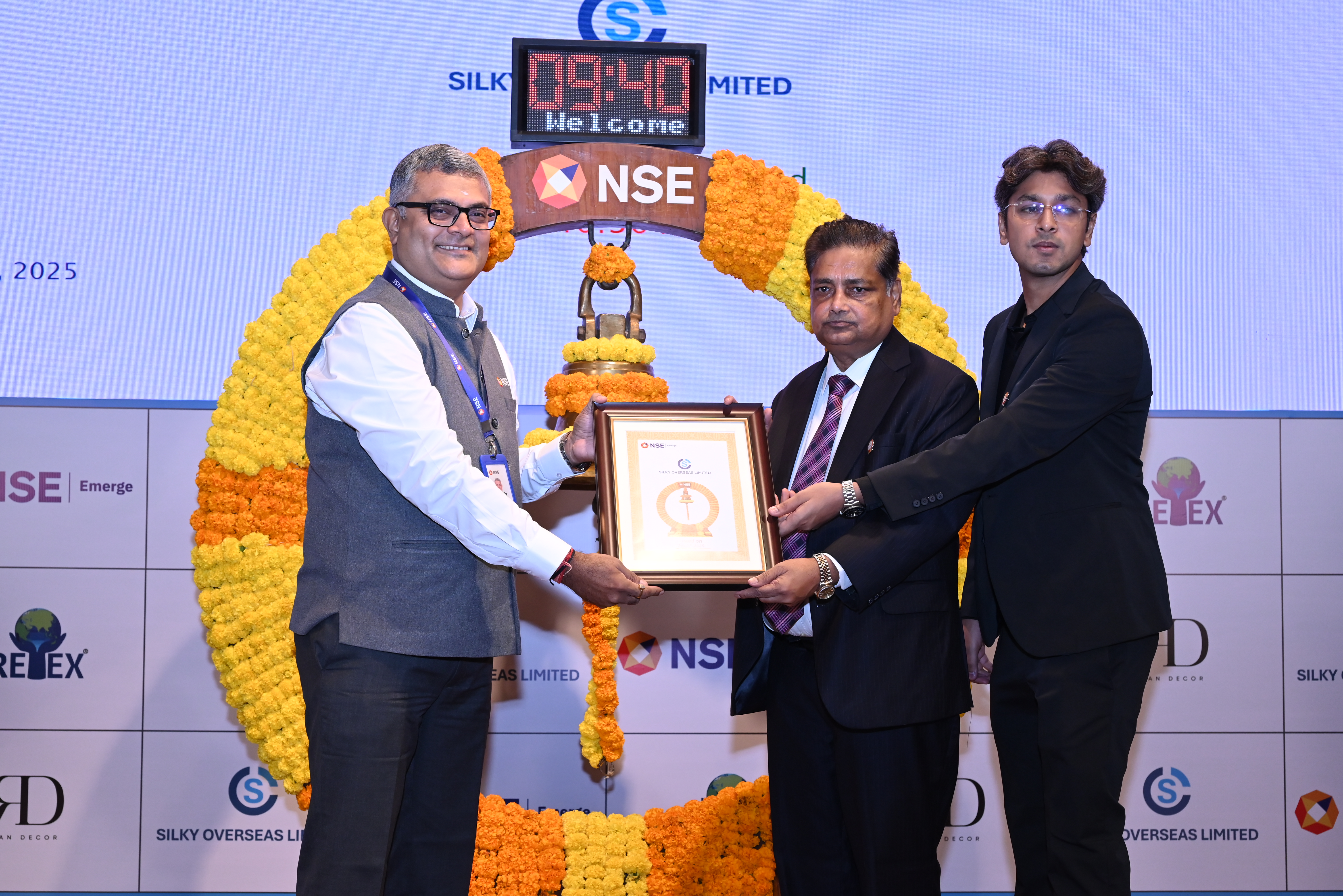 Silky Overseas Limited Listing Ceremony Photos