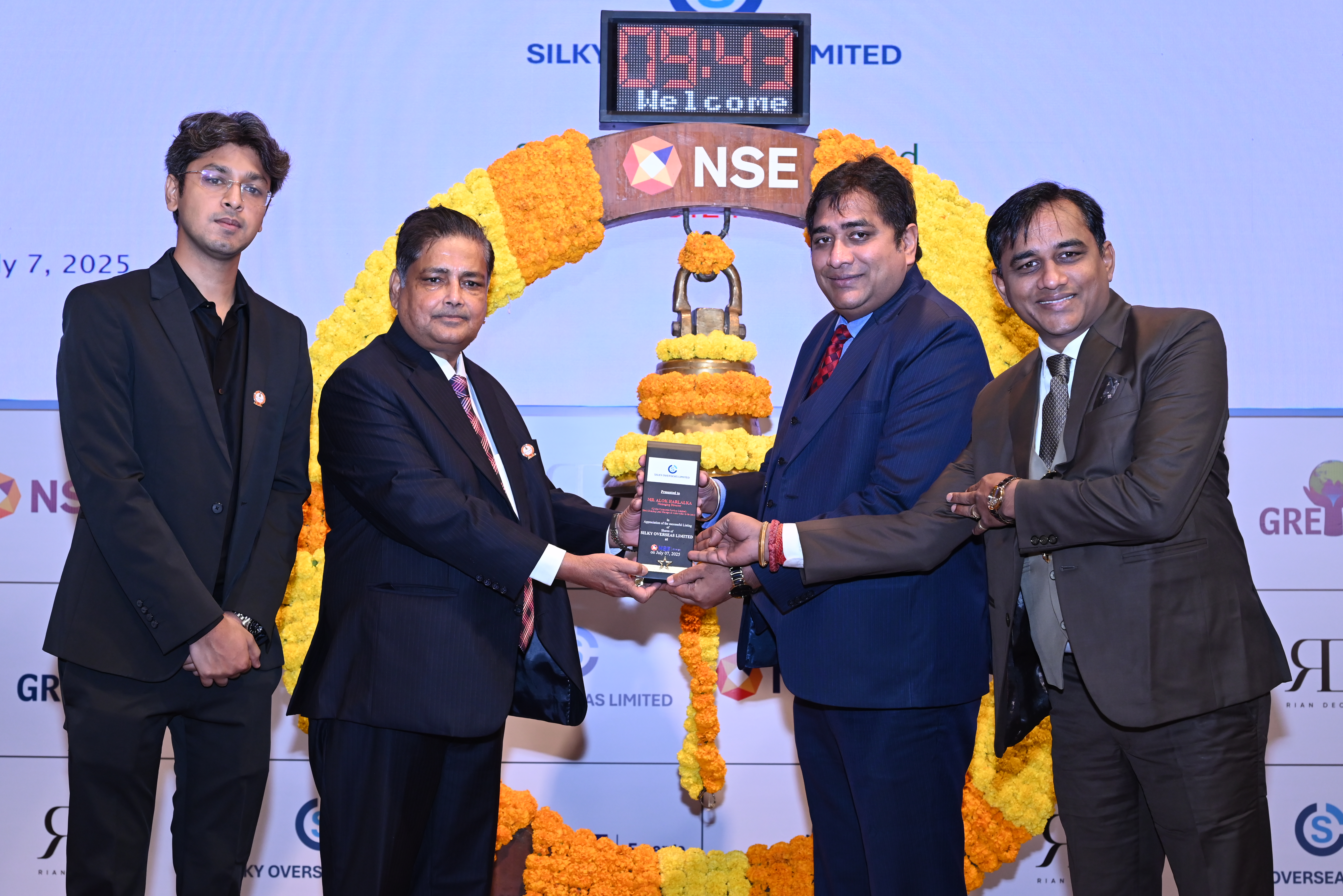 Silky Overseas Limited Listing Ceremony Photos