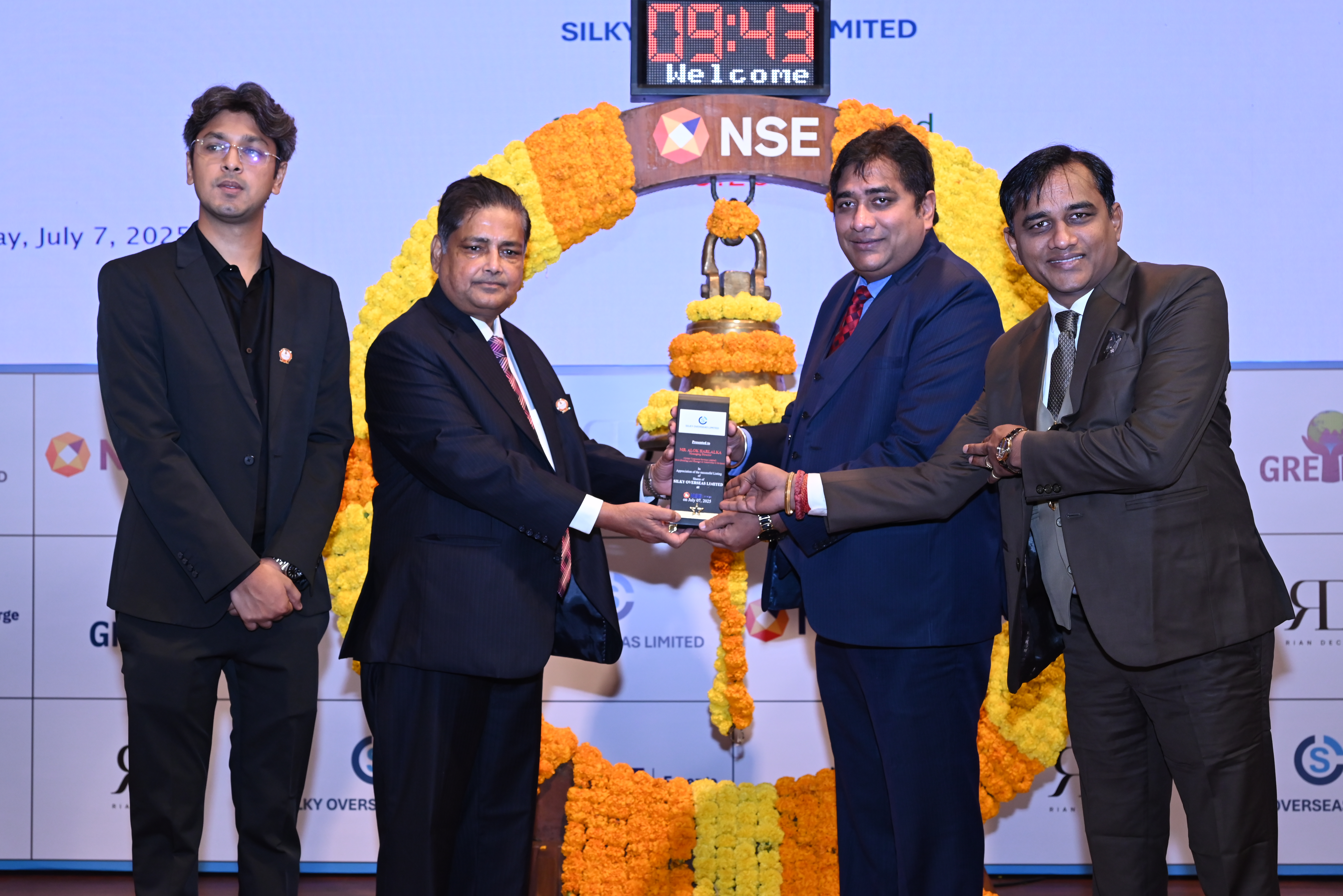 Silky Overseas Limited Listing Ceremony Photos