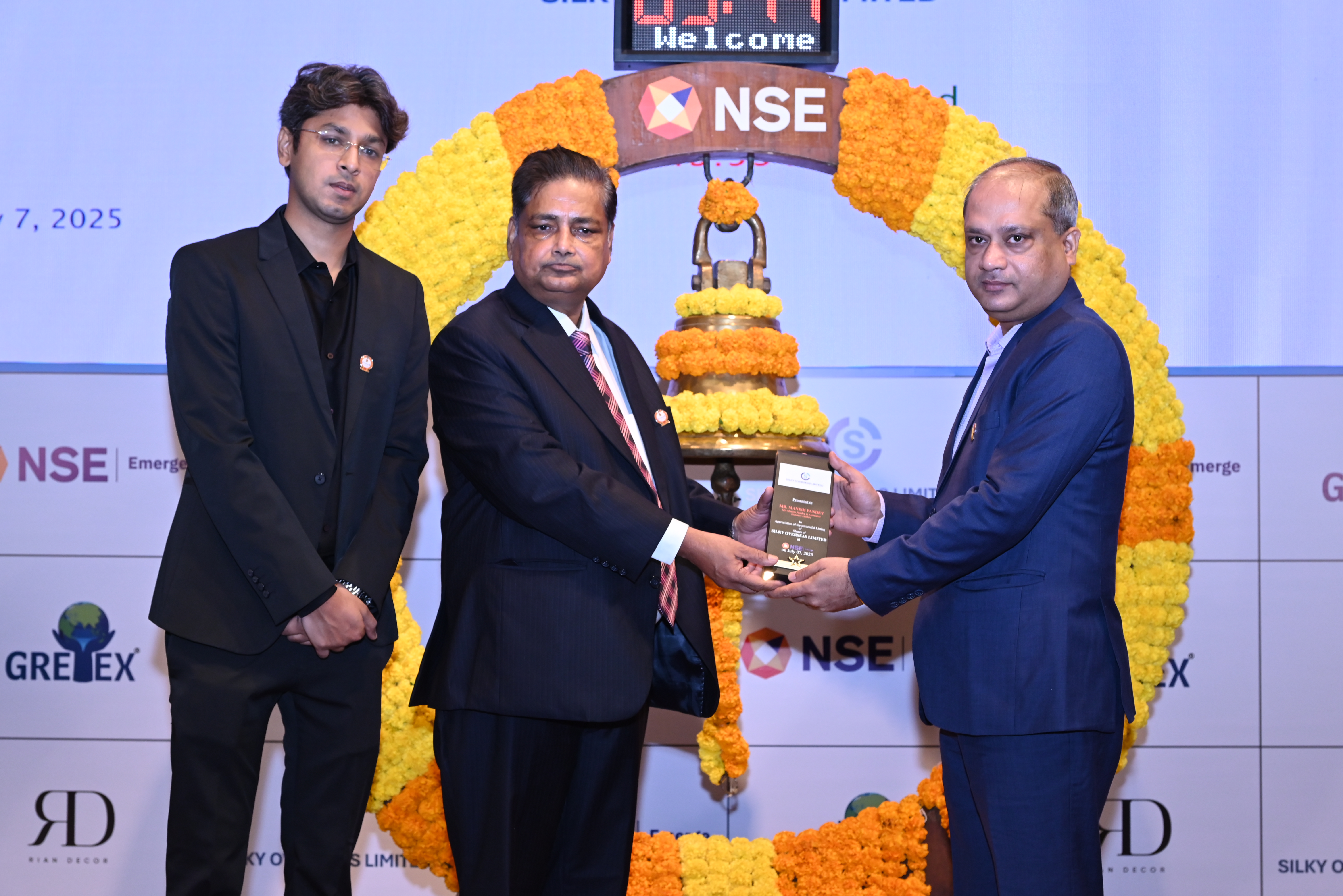 Silky Overseas Limited Listing Ceremony Photos