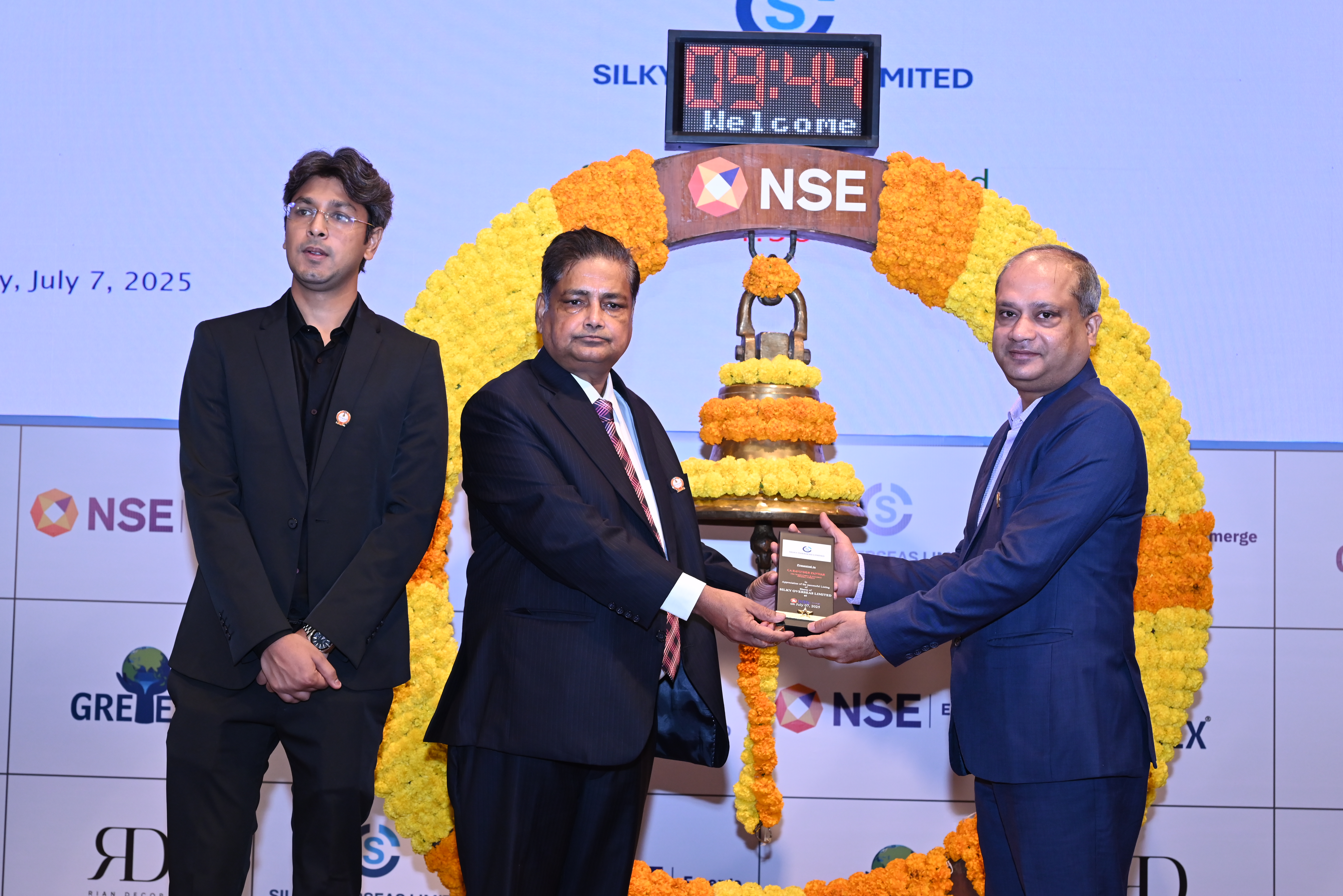 Silky Overseas Limited Listing Ceremony Photos