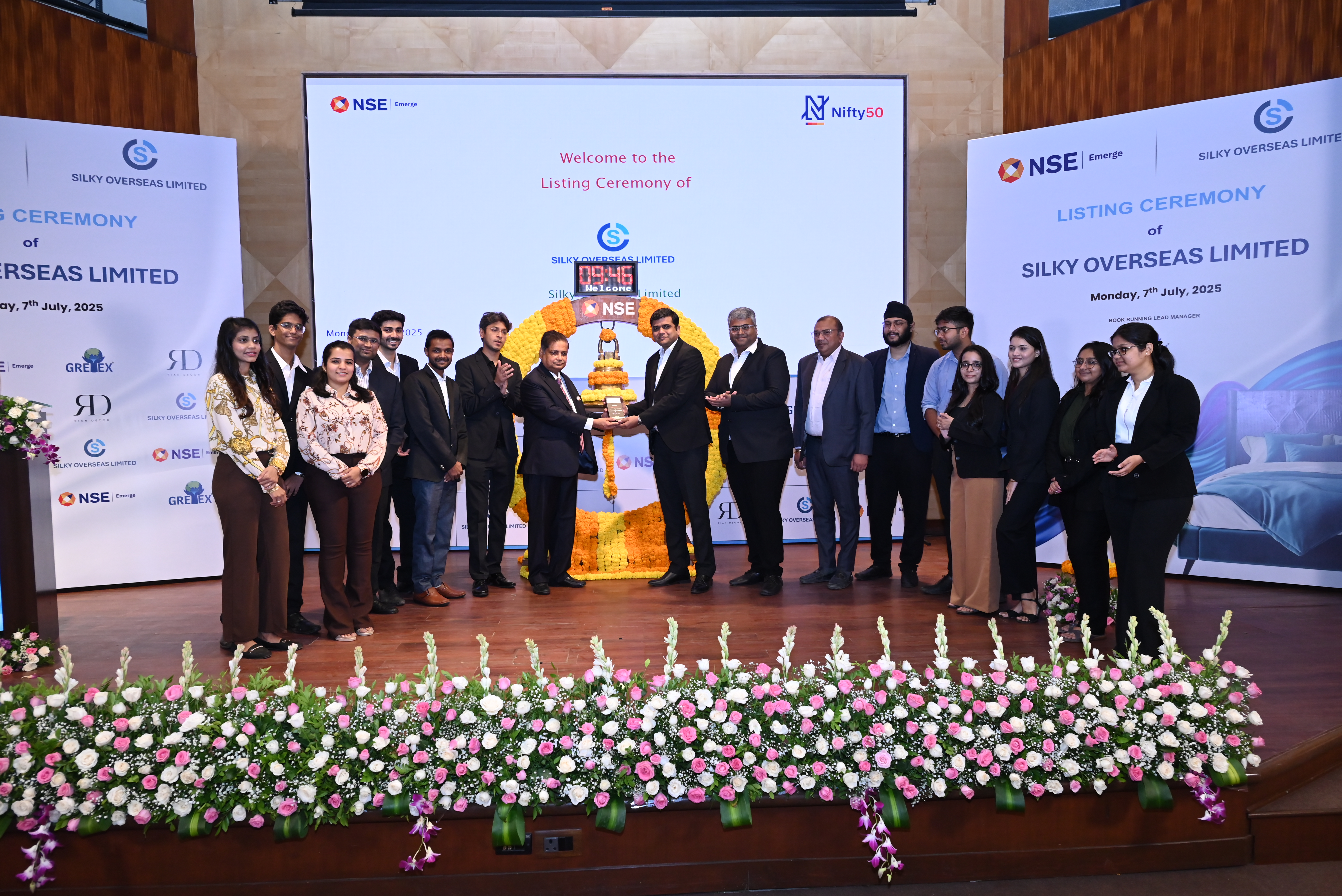 Silky Overseas Limited Listing Ceremony Photos