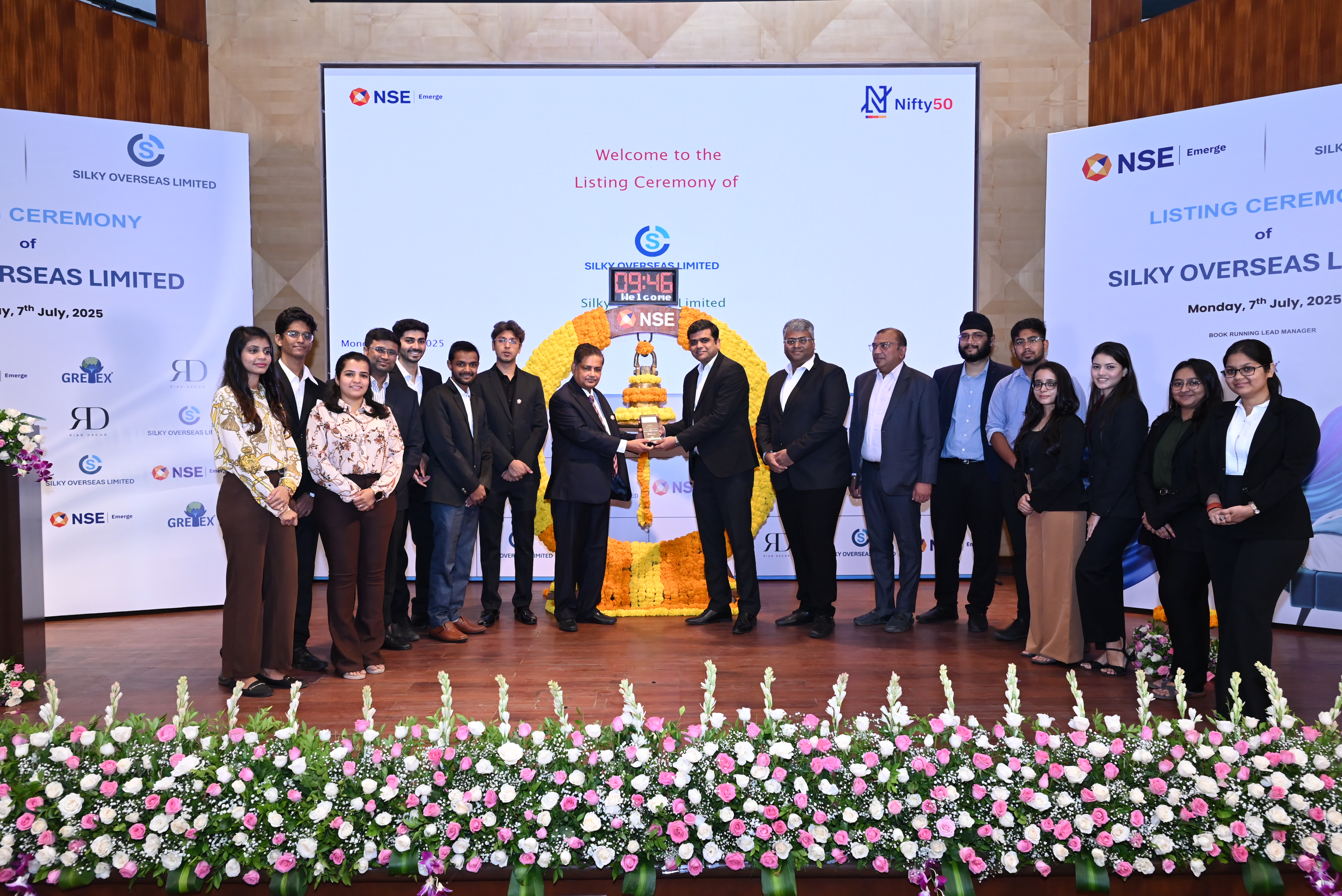 Silky Overseas Limited Listing Ceremony Photos
