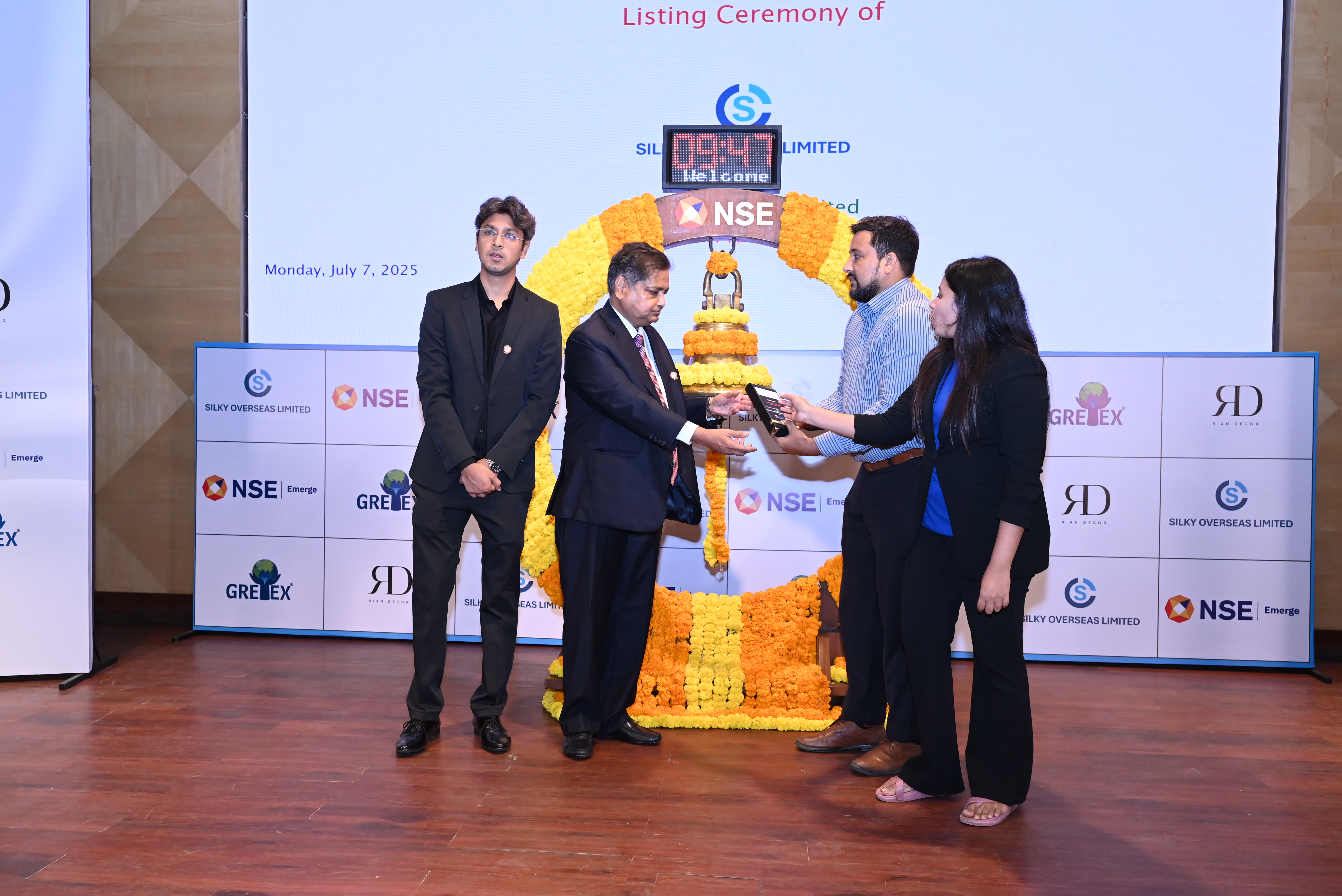 Silky Overseas Limited Listing Ceremony Photos