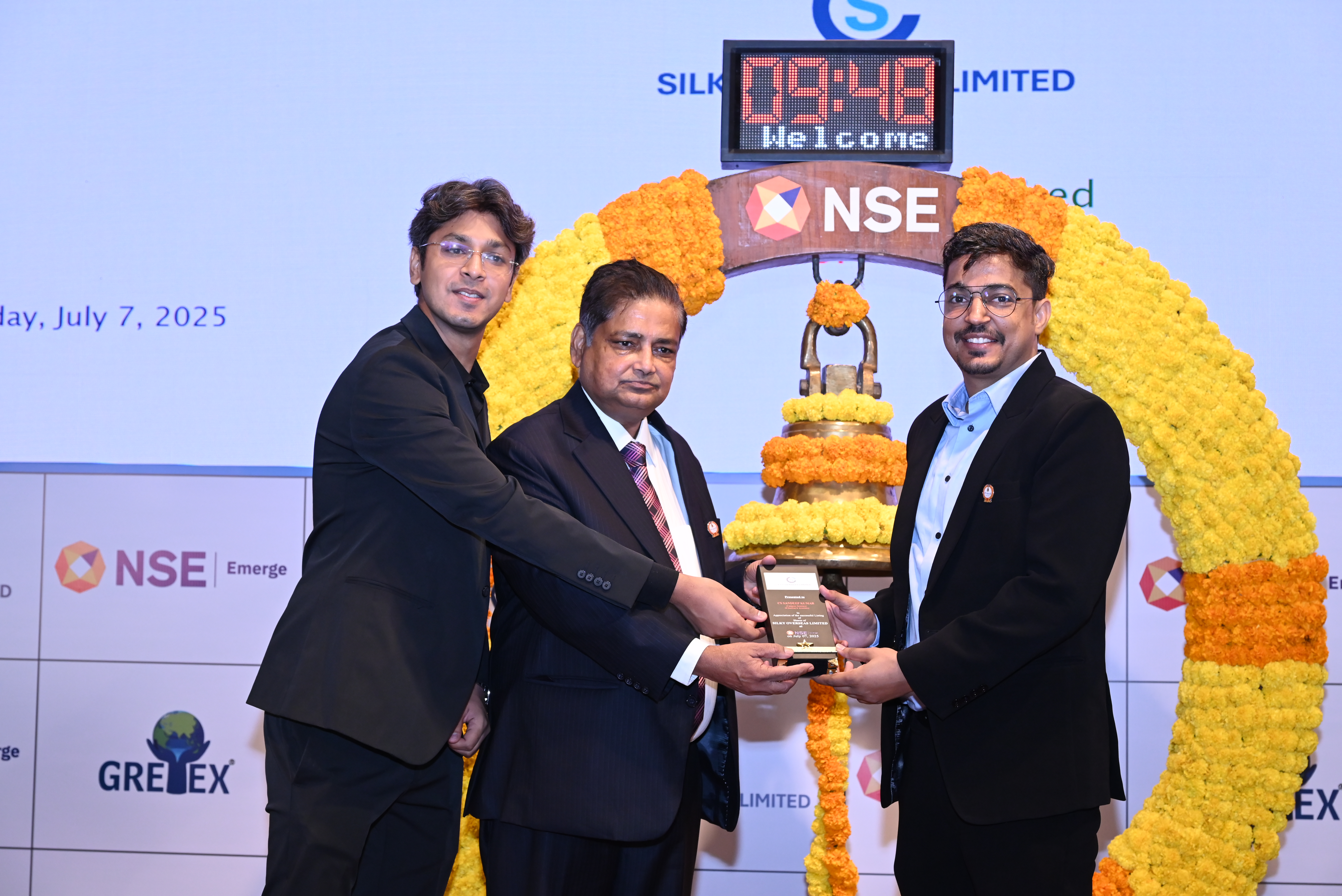 Silky Overseas Limited Listing Ceremony Photos