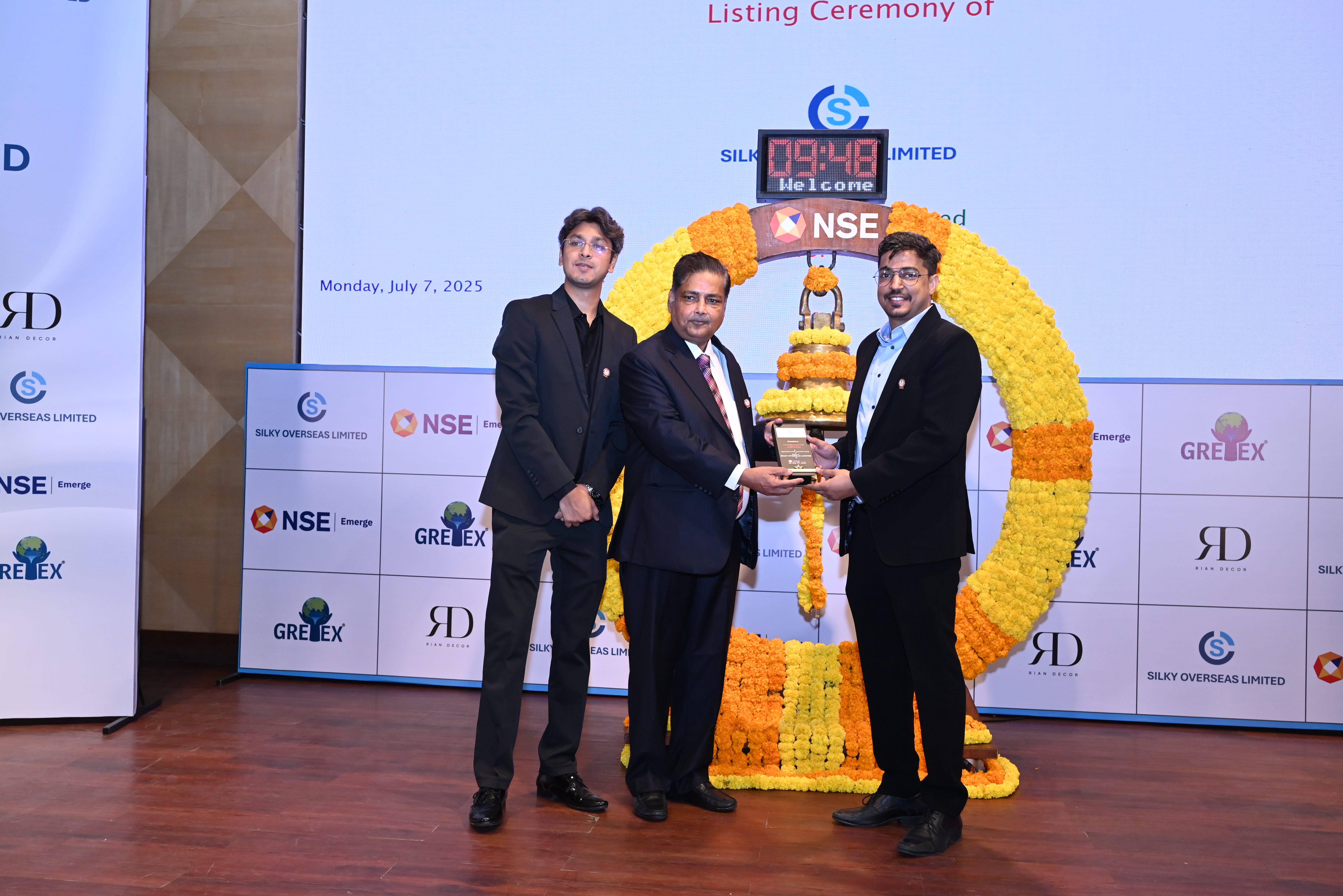 Silky Overseas Limited Listing Ceremony Photos