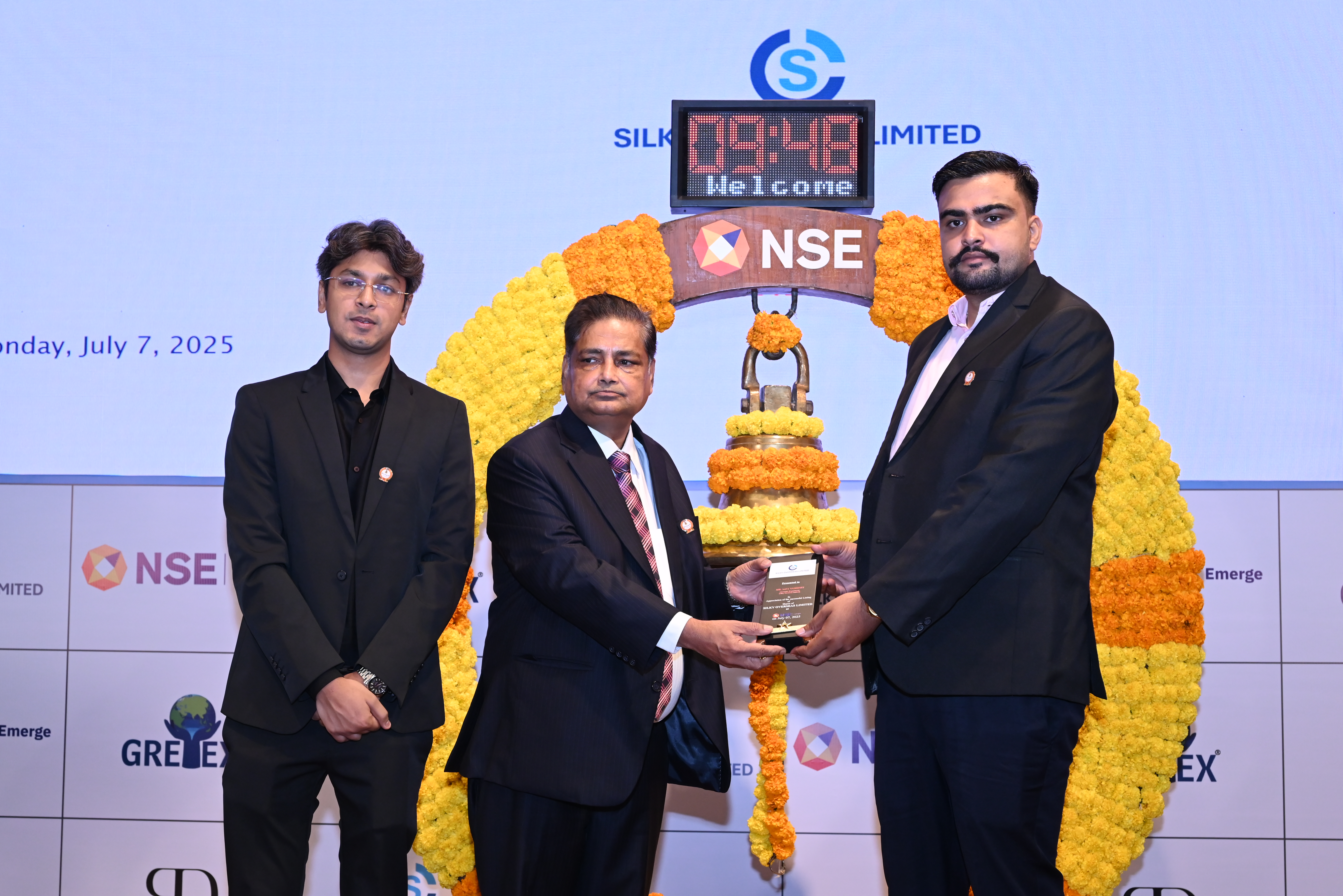 Silky Overseas Limited Listing Ceremony Photos