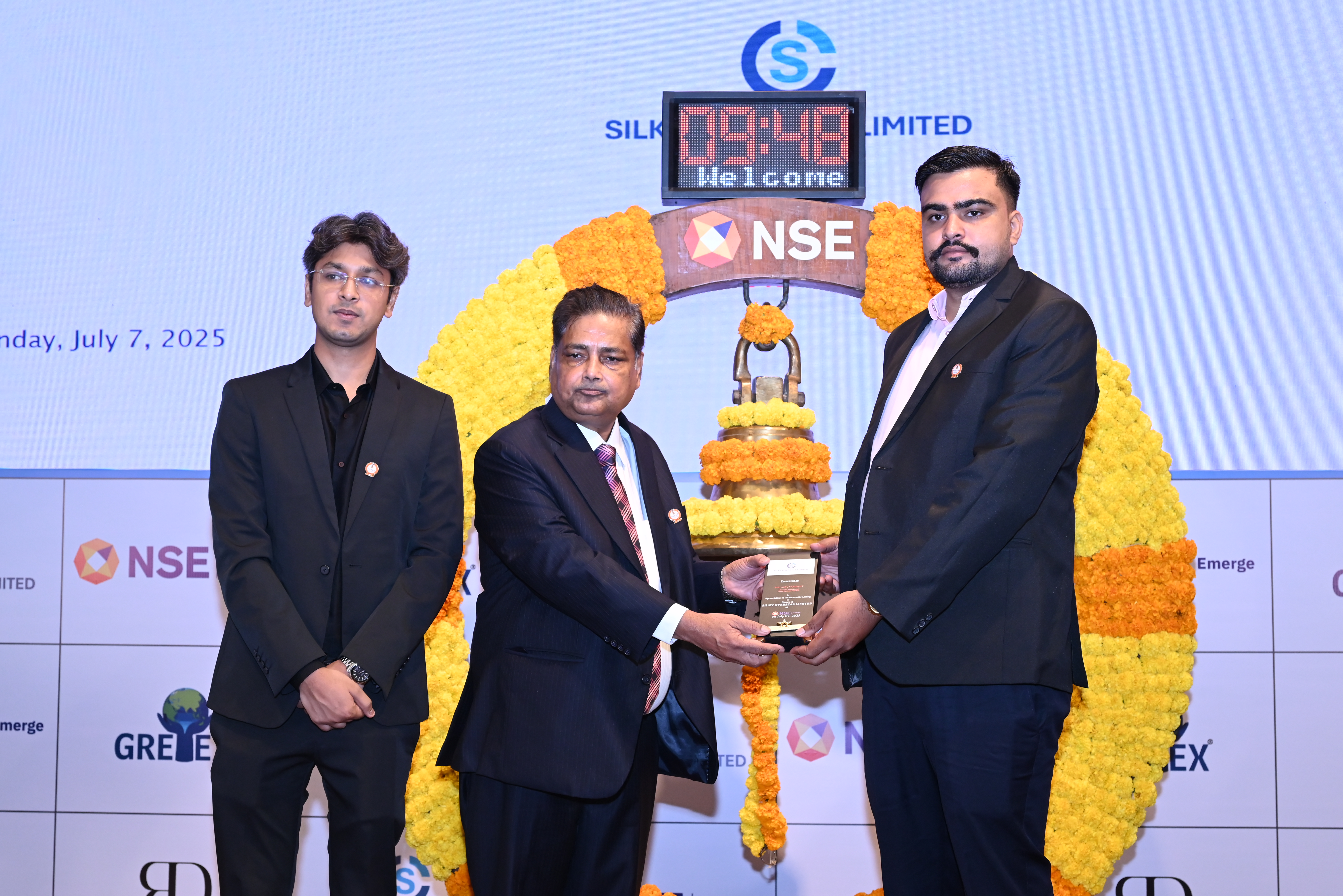 Silky Overseas Limited Listing Ceremony Photos