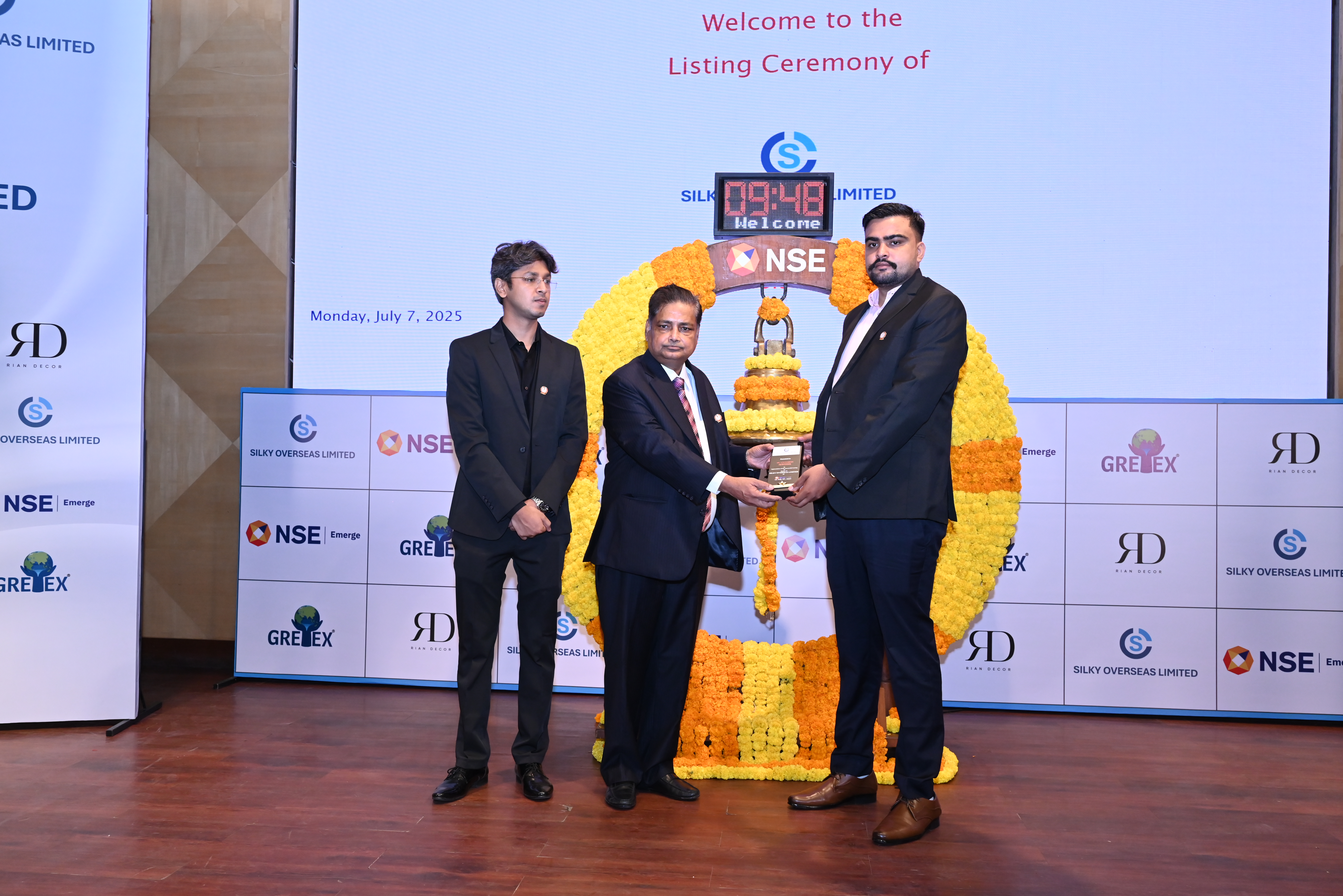 Silky Overseas Limited Listing Ceremony Photos