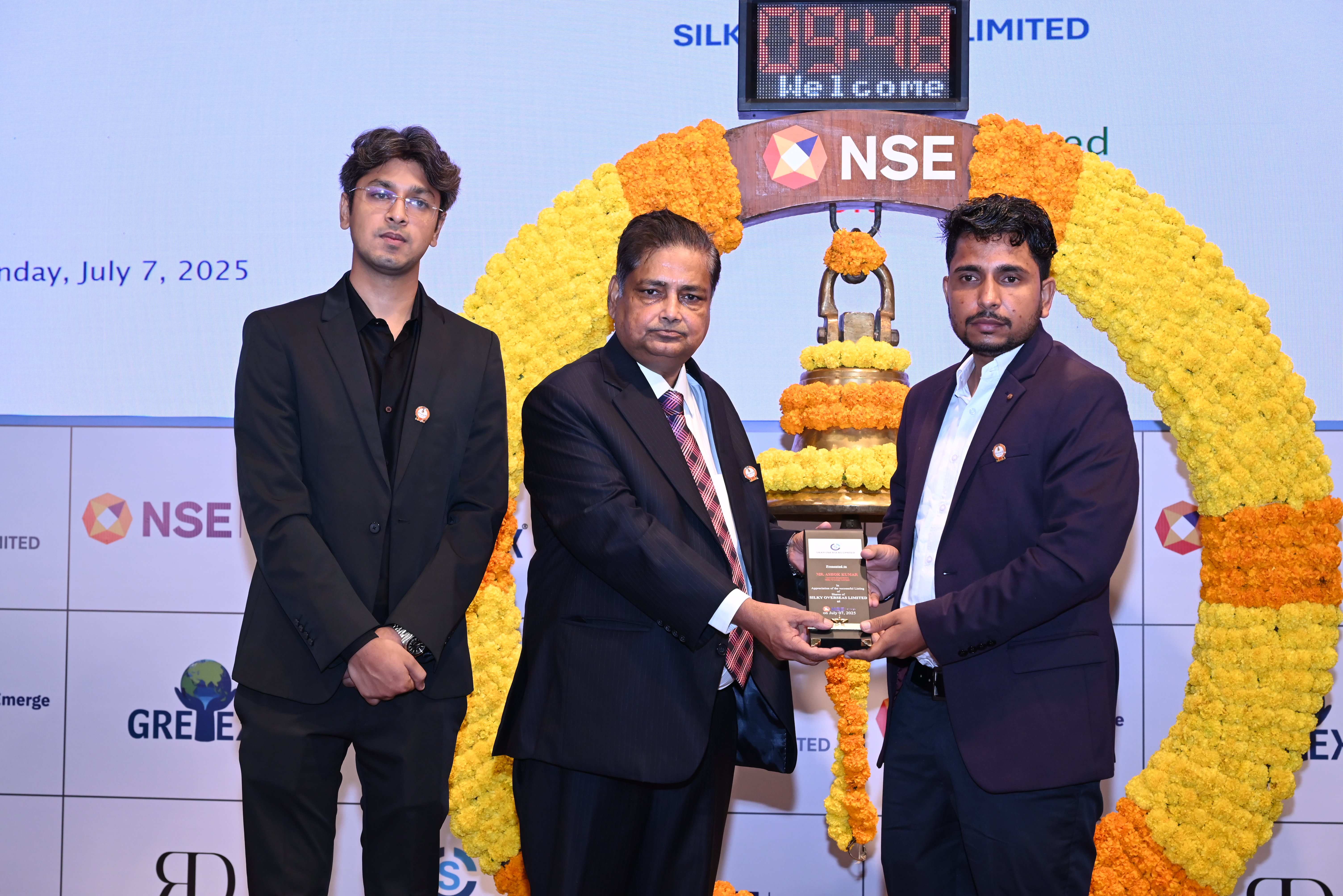 Silky Overseas Limited Listing Ceremony Photos