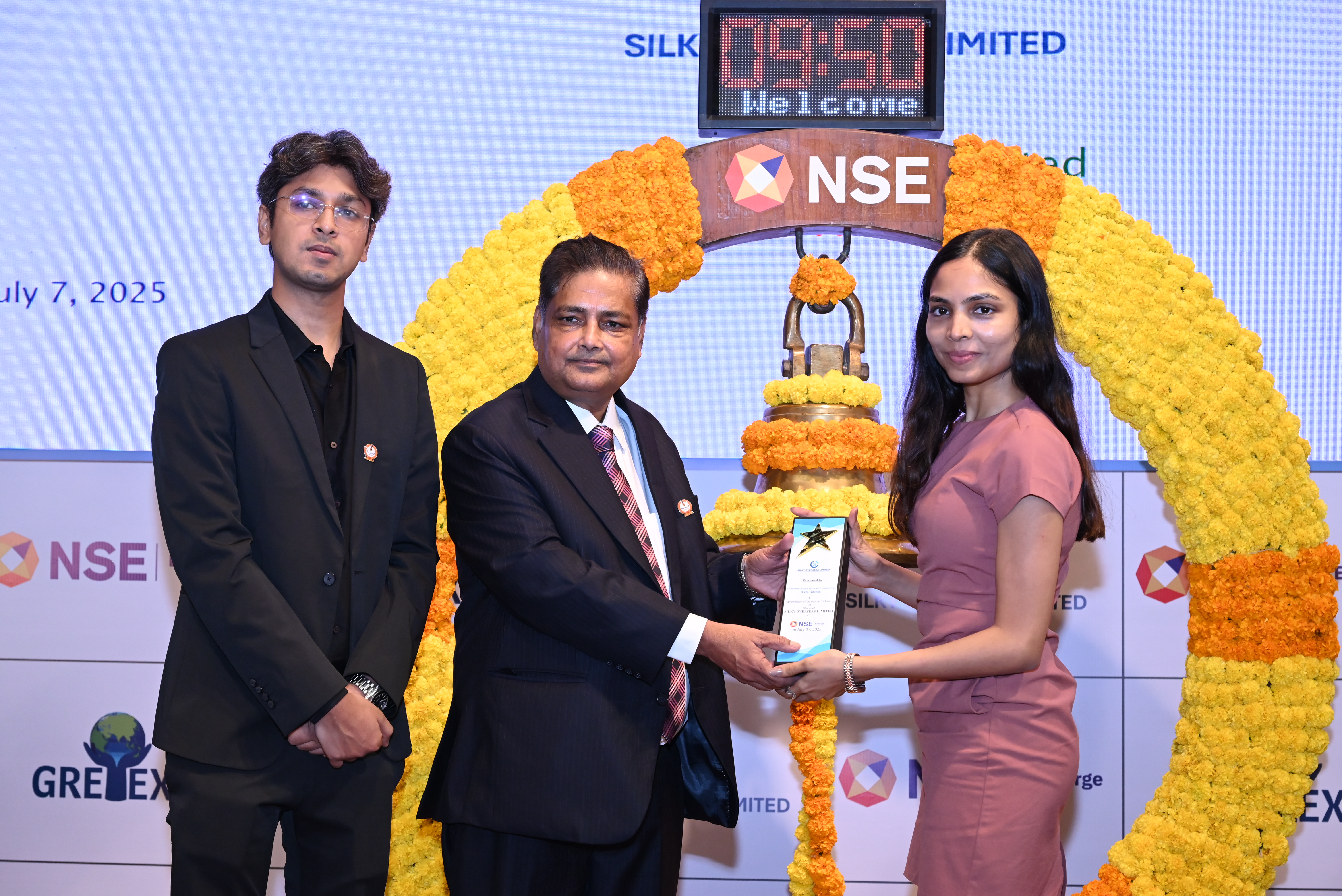 Silky Overseas Limited Listing Ceremony Photos