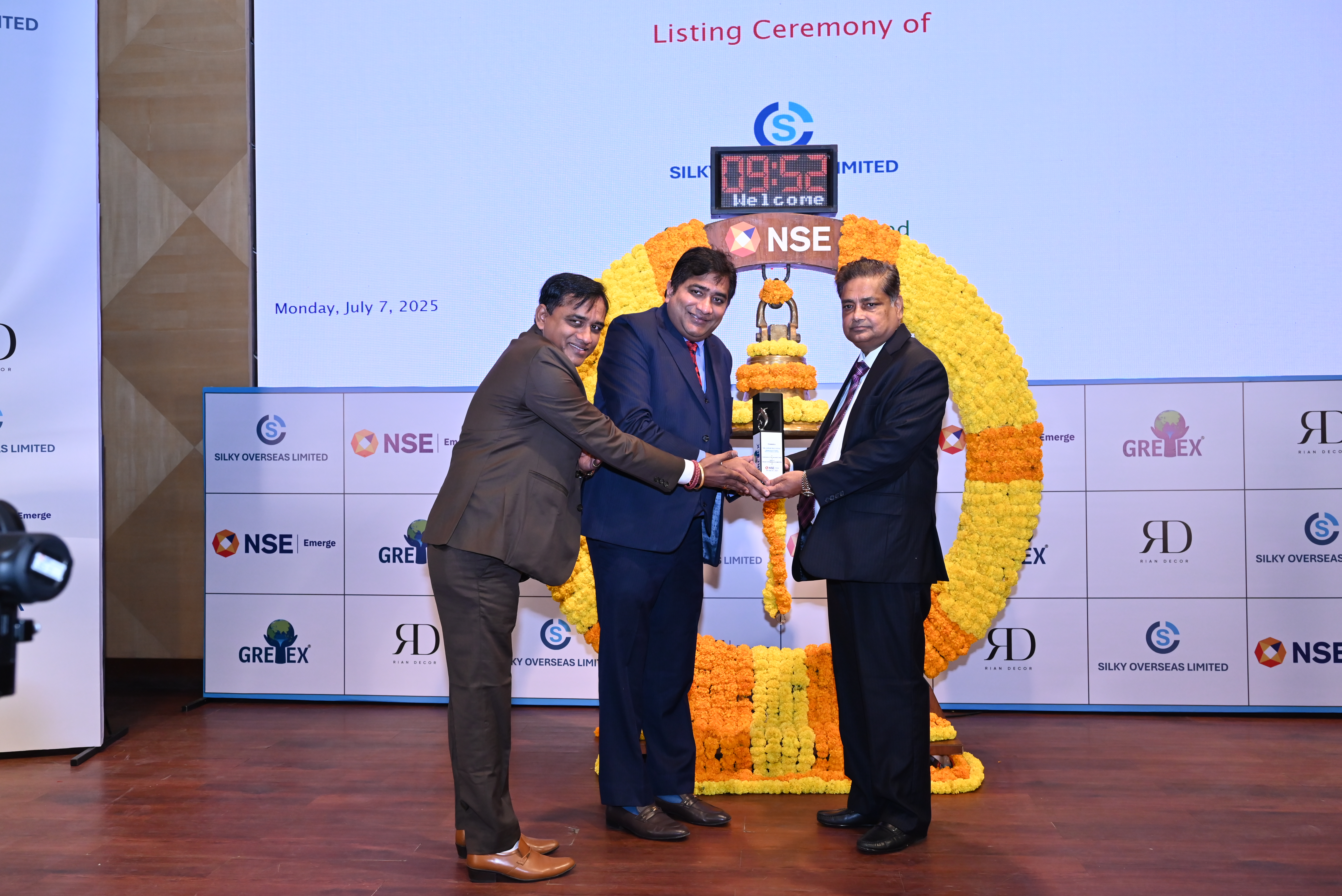 Silky Overseas Limited Listing Ceremony Photos