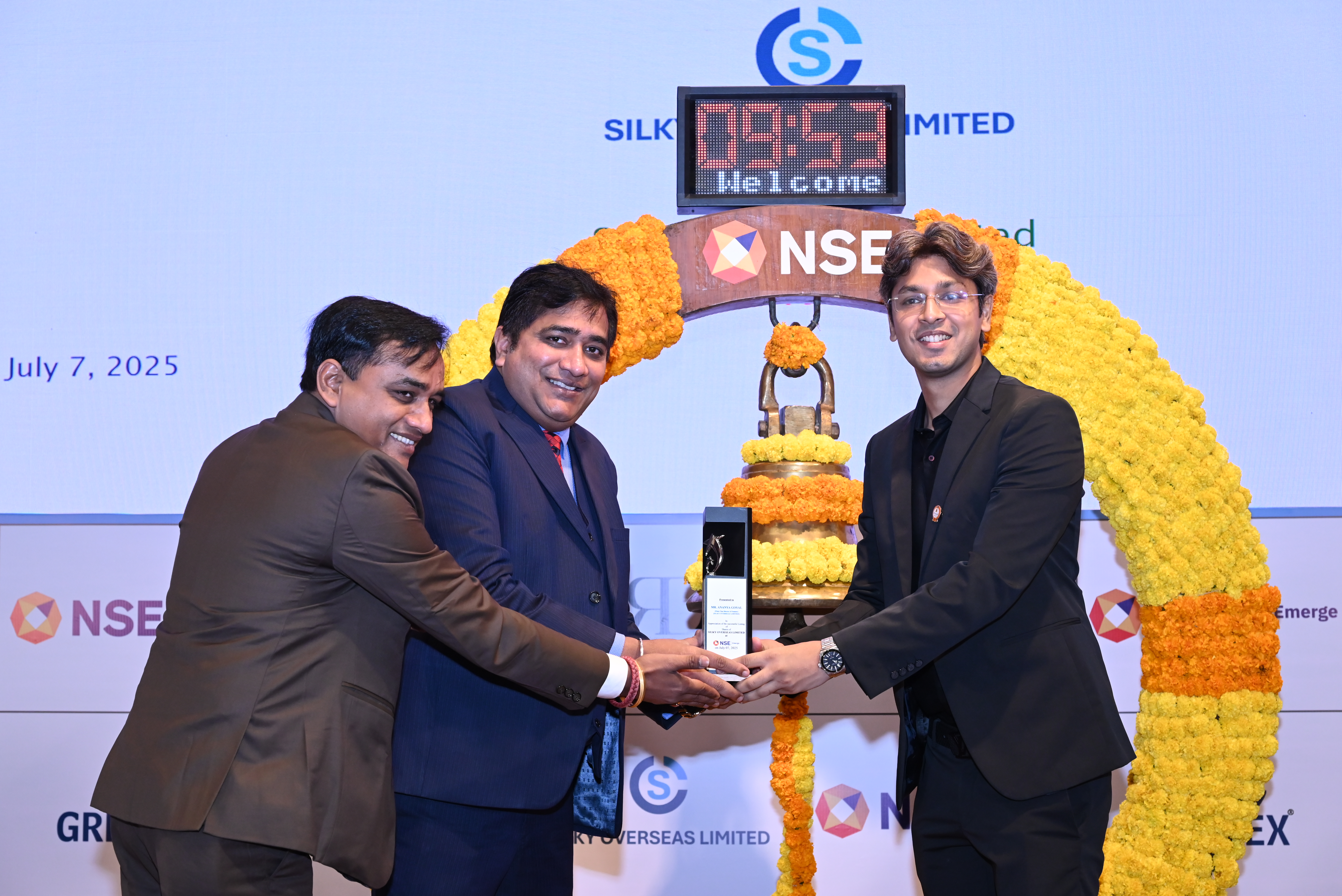 Silky Overseas Limited Listing Ceremony Photos