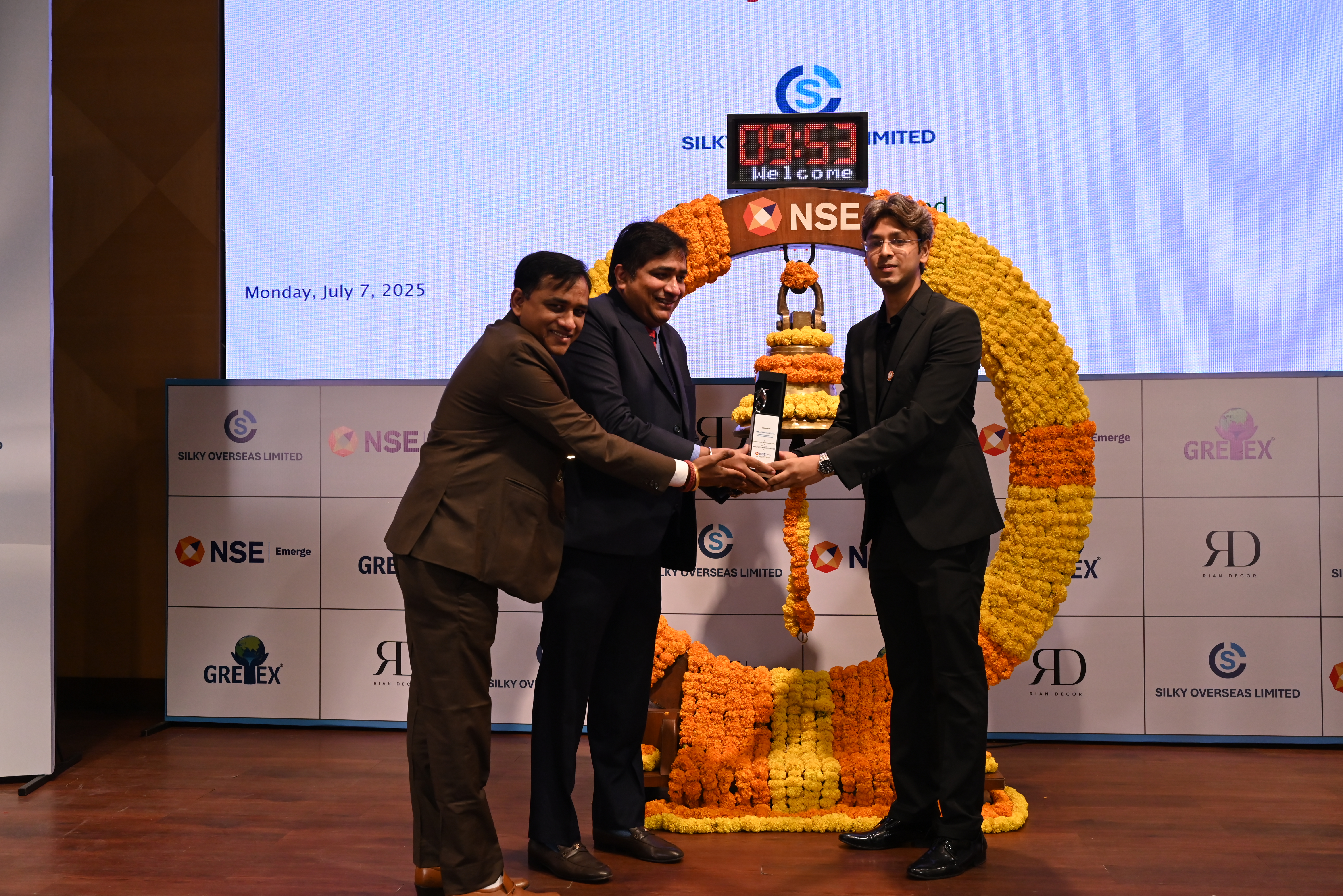 Silky Overseas Limited Listing Ceremony Photos