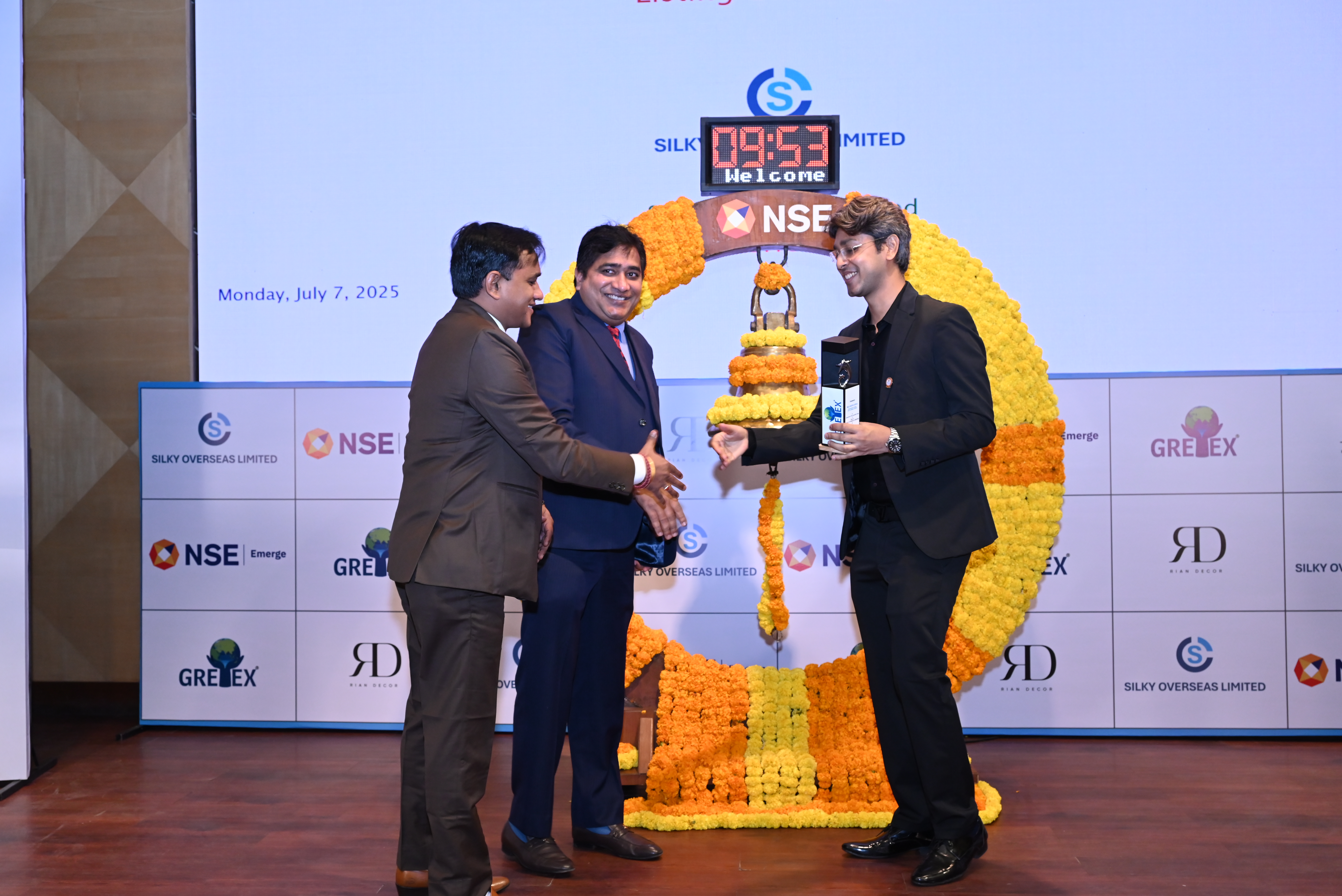 Silky Overseas Limited Listing Ceremony Photos