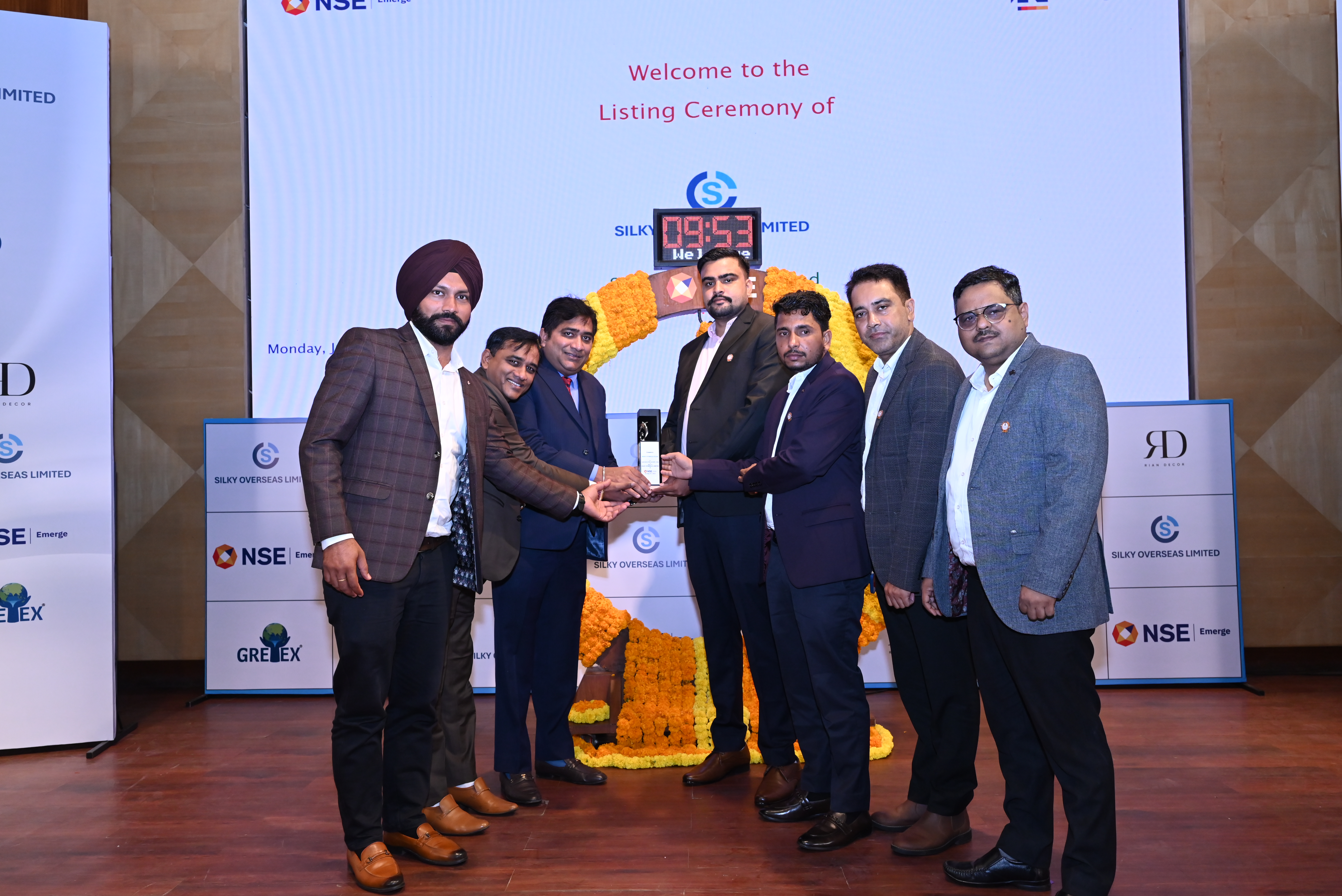 Silky Overseas Limited Listing Ceremony Photos