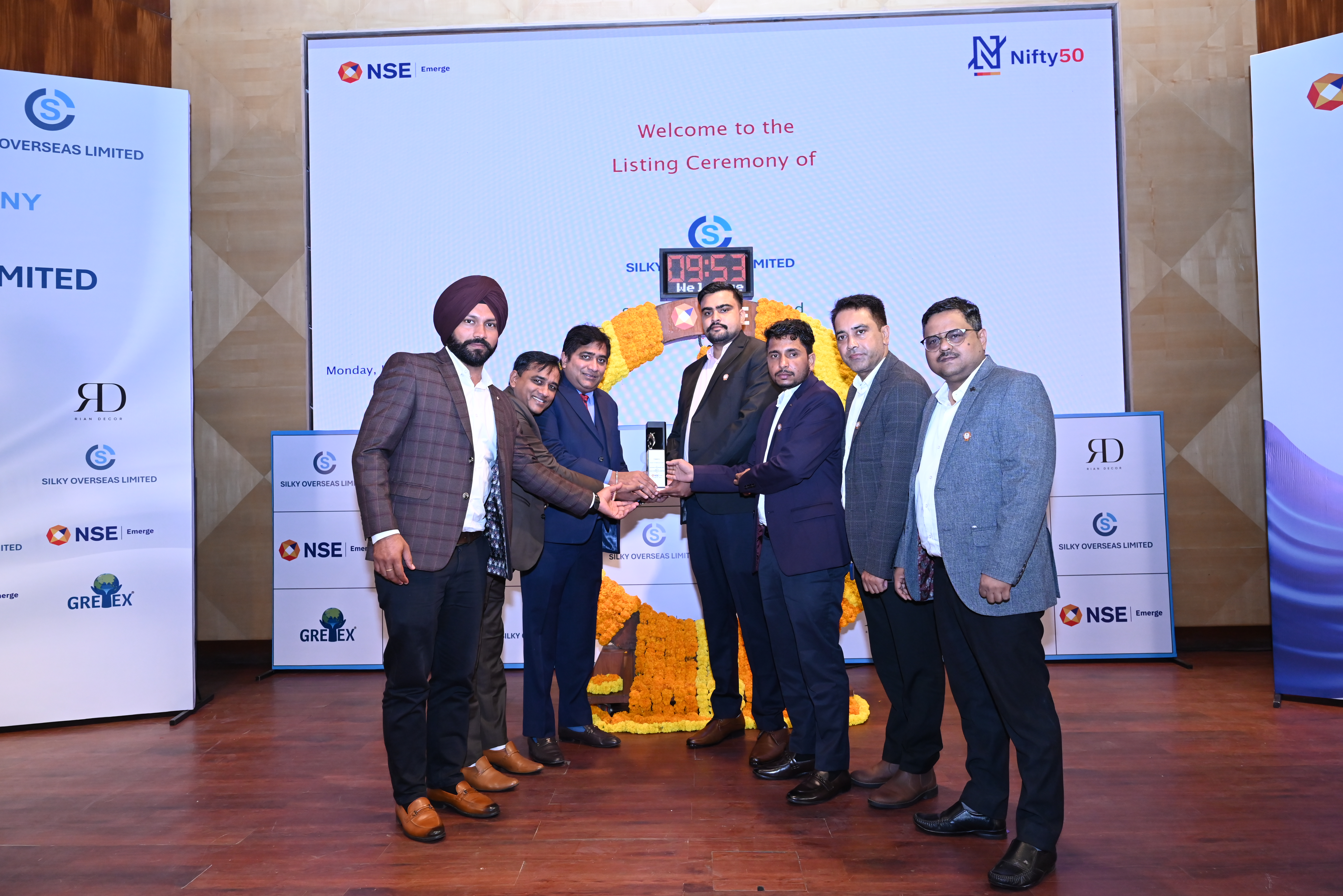 Silky Overseas Limited Listing Ceremony Photos