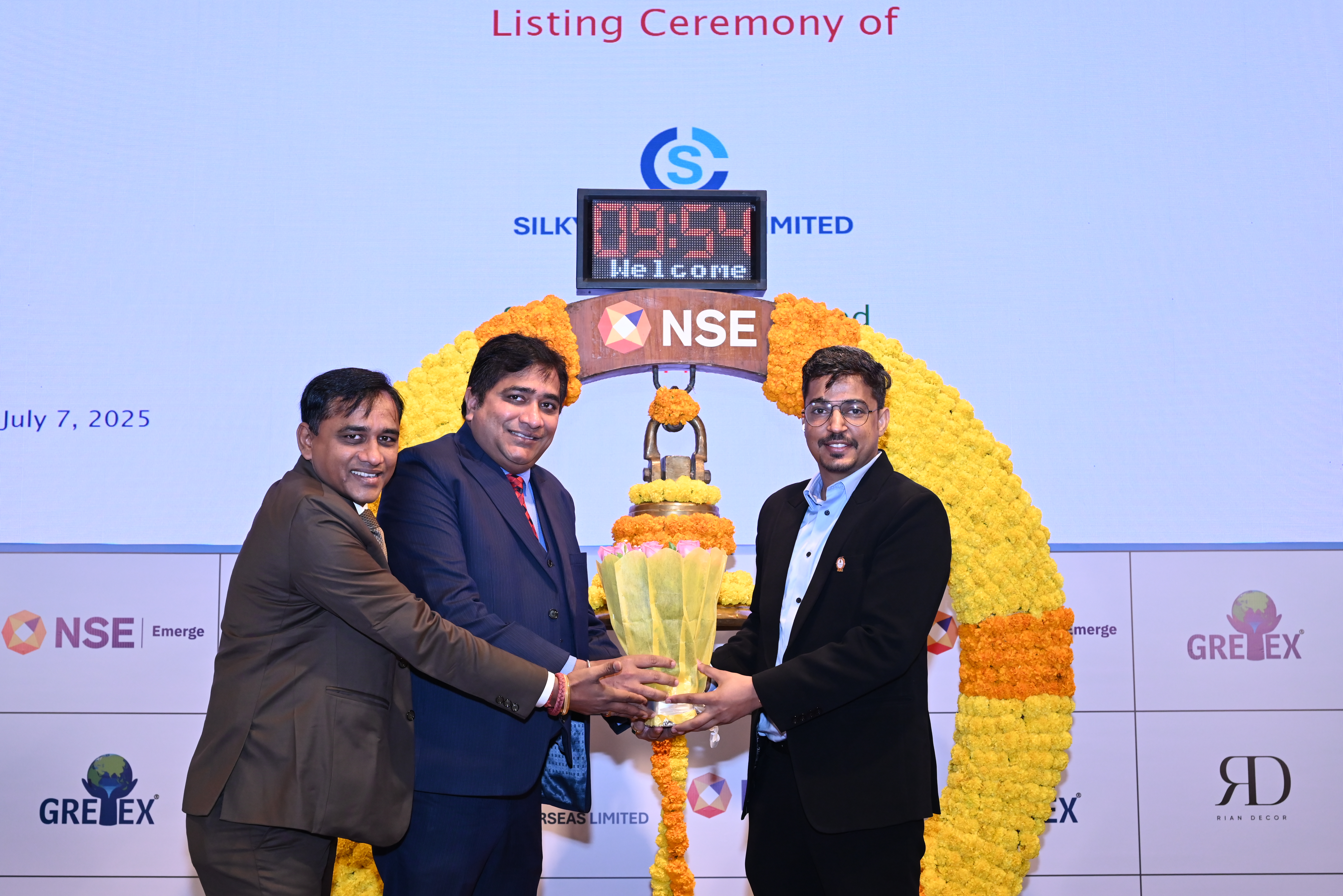 Silky Overseas Limited Listing Ceremony Photos