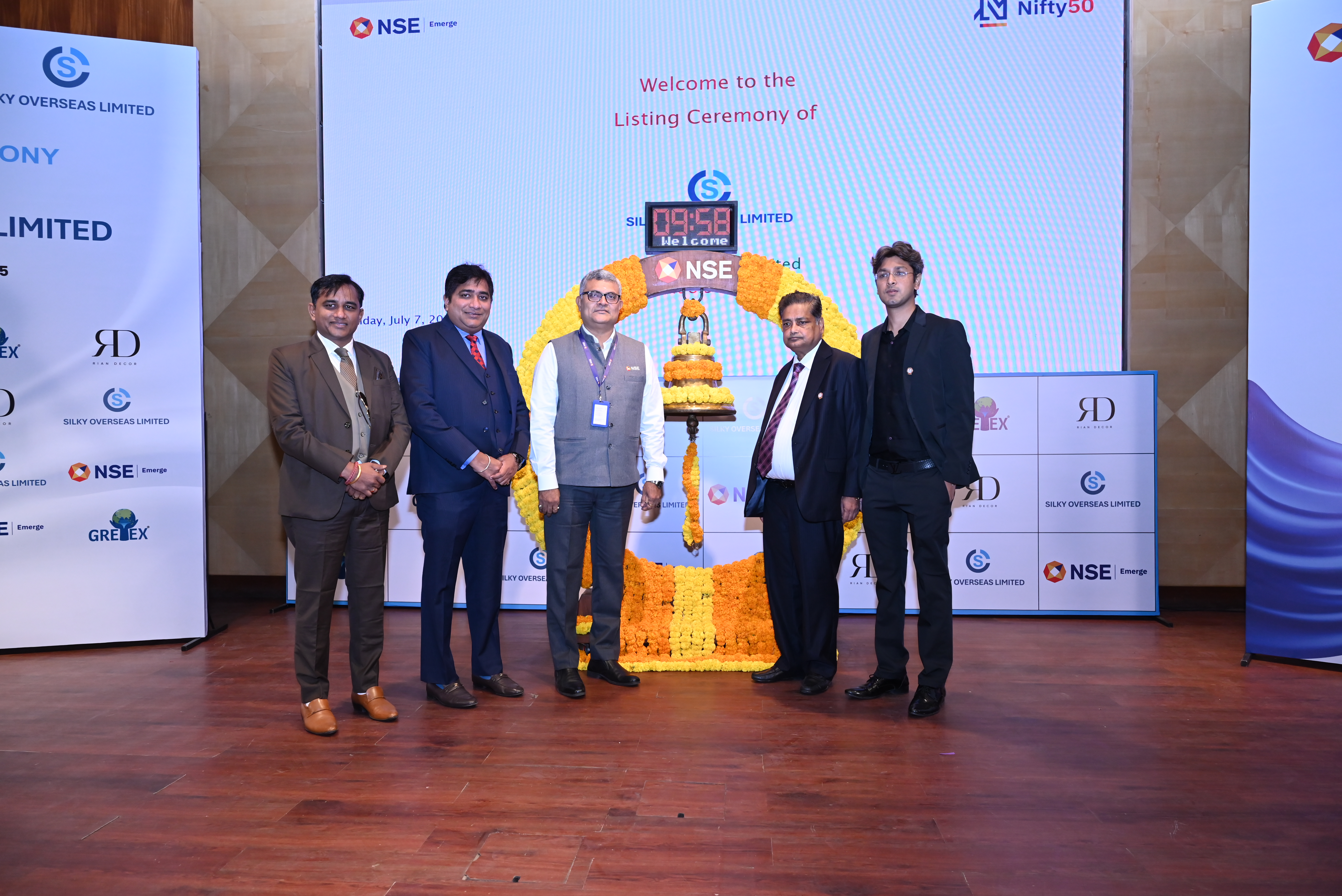Silky Overseas Limited Listing Ceremony Photos