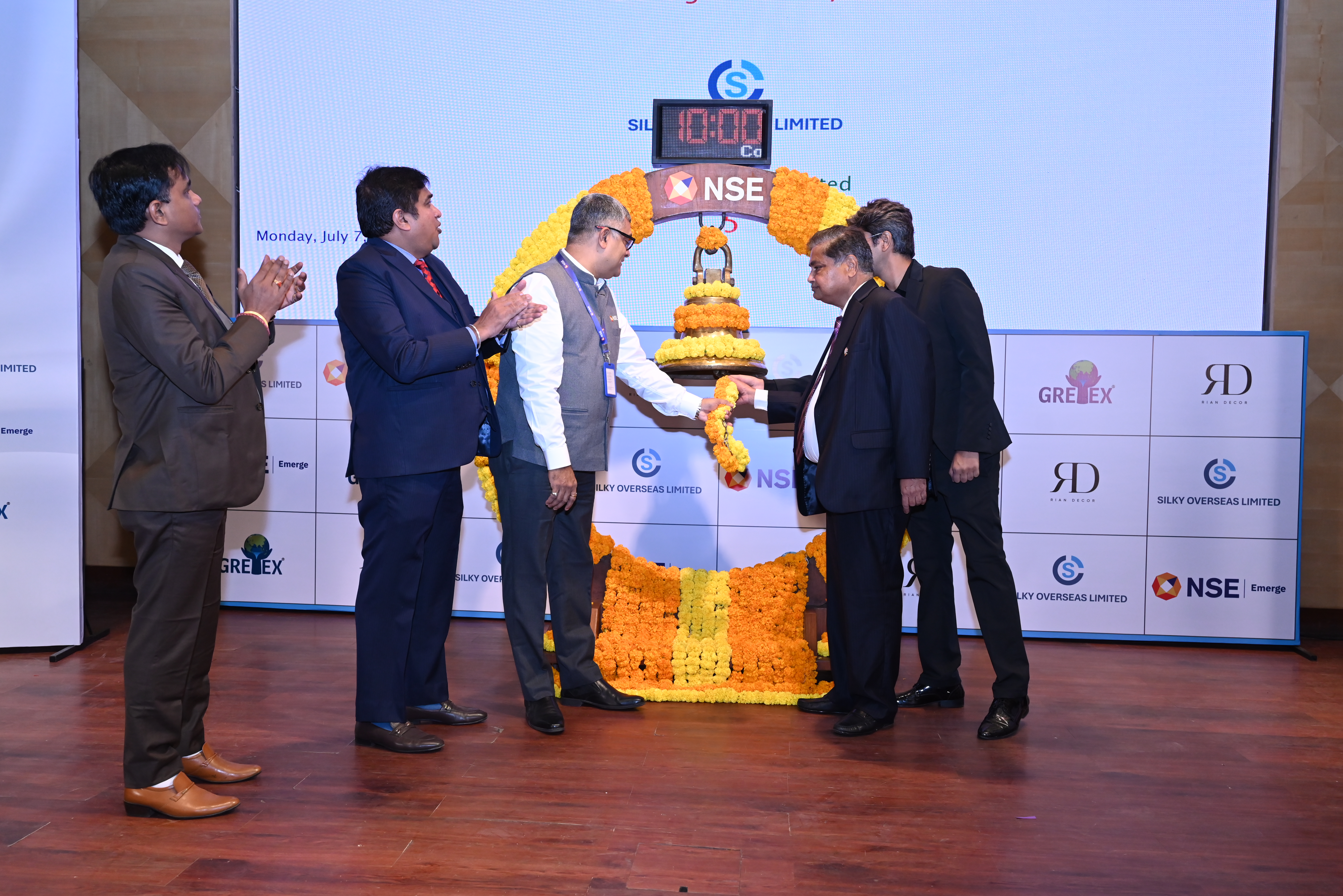 Silky Overseas Limited Listing Ceremony Photos