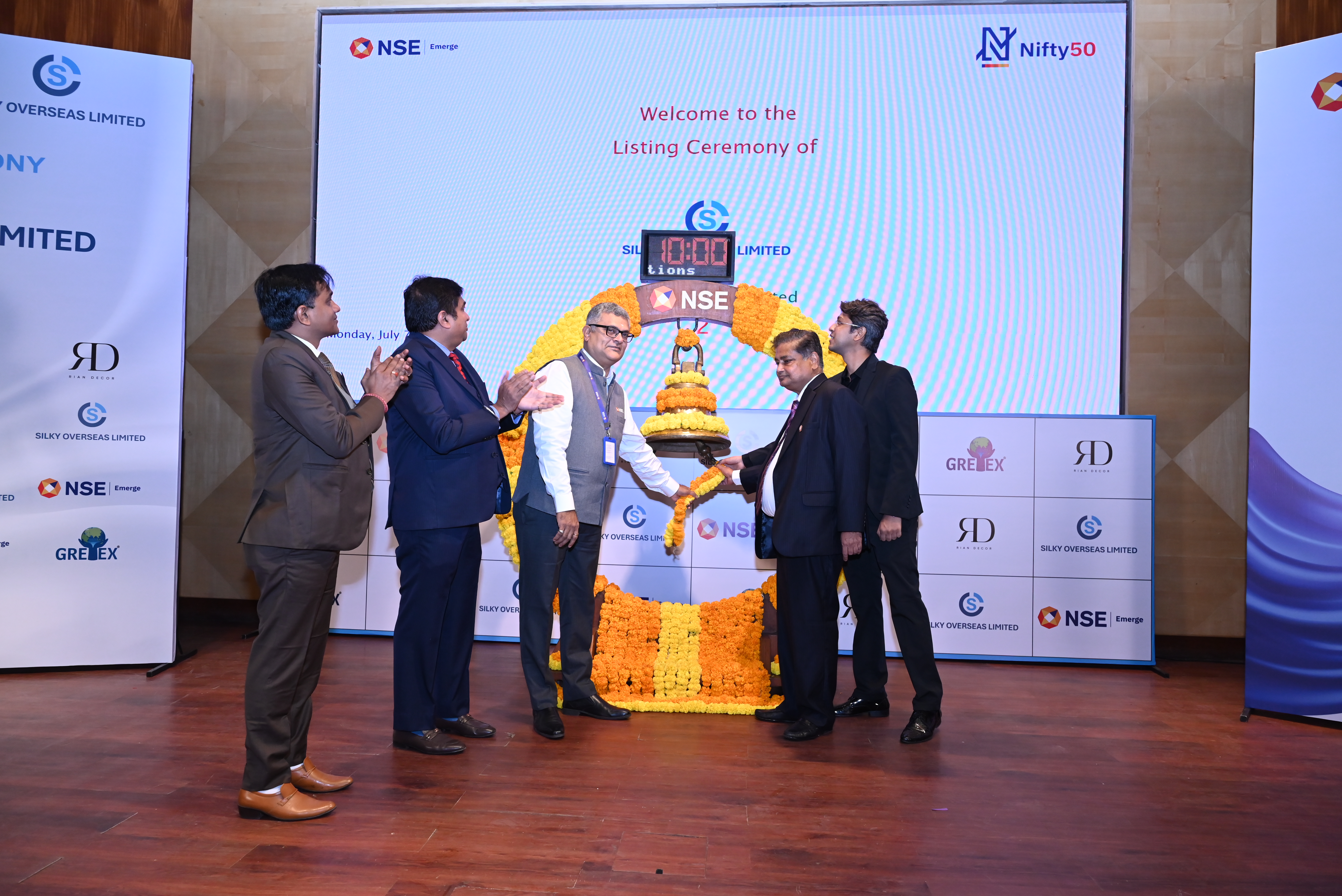 Silky Overseas Limited Listing Ceremony Photos