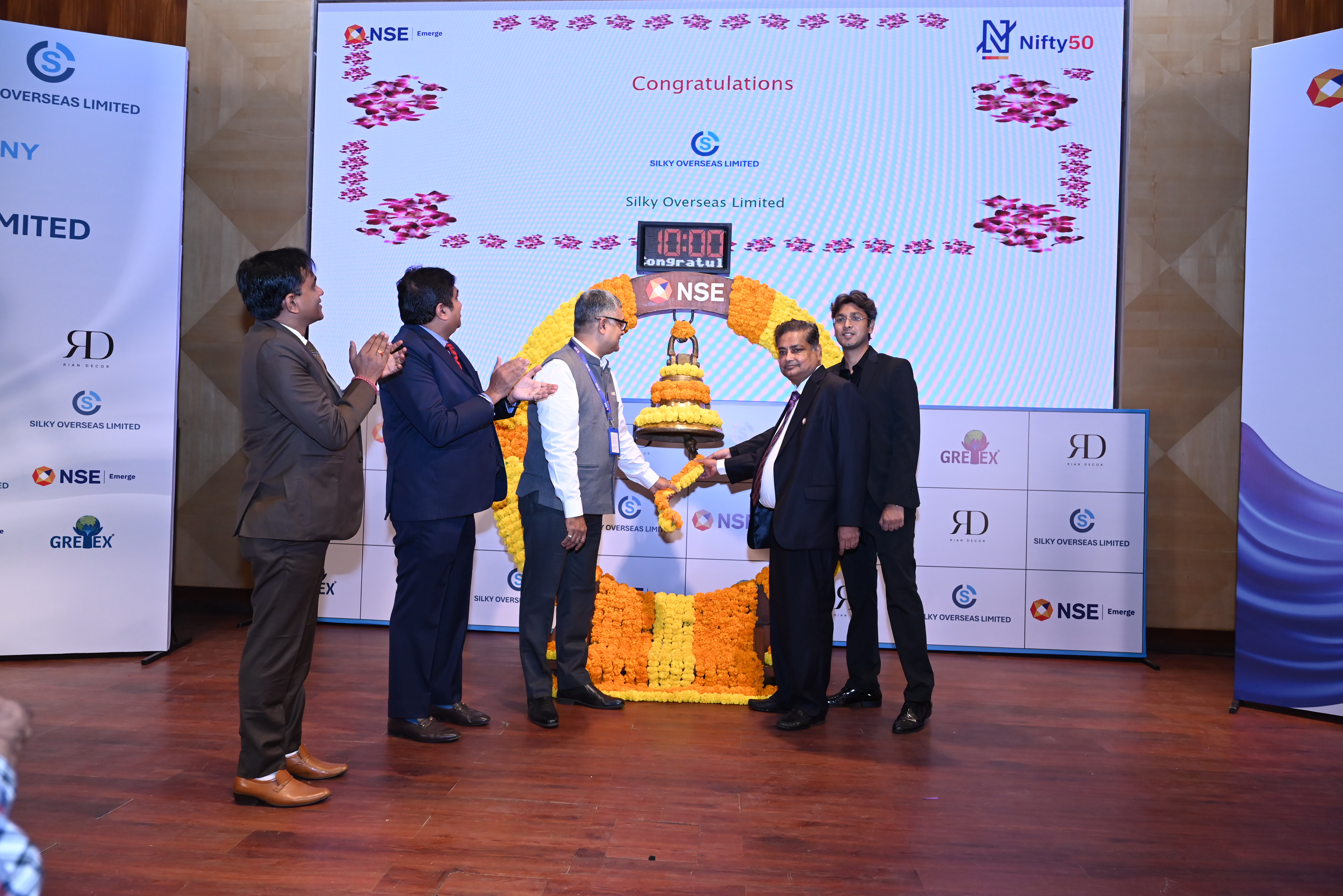 Silky Overseas Limited Listing Ceremony Photos