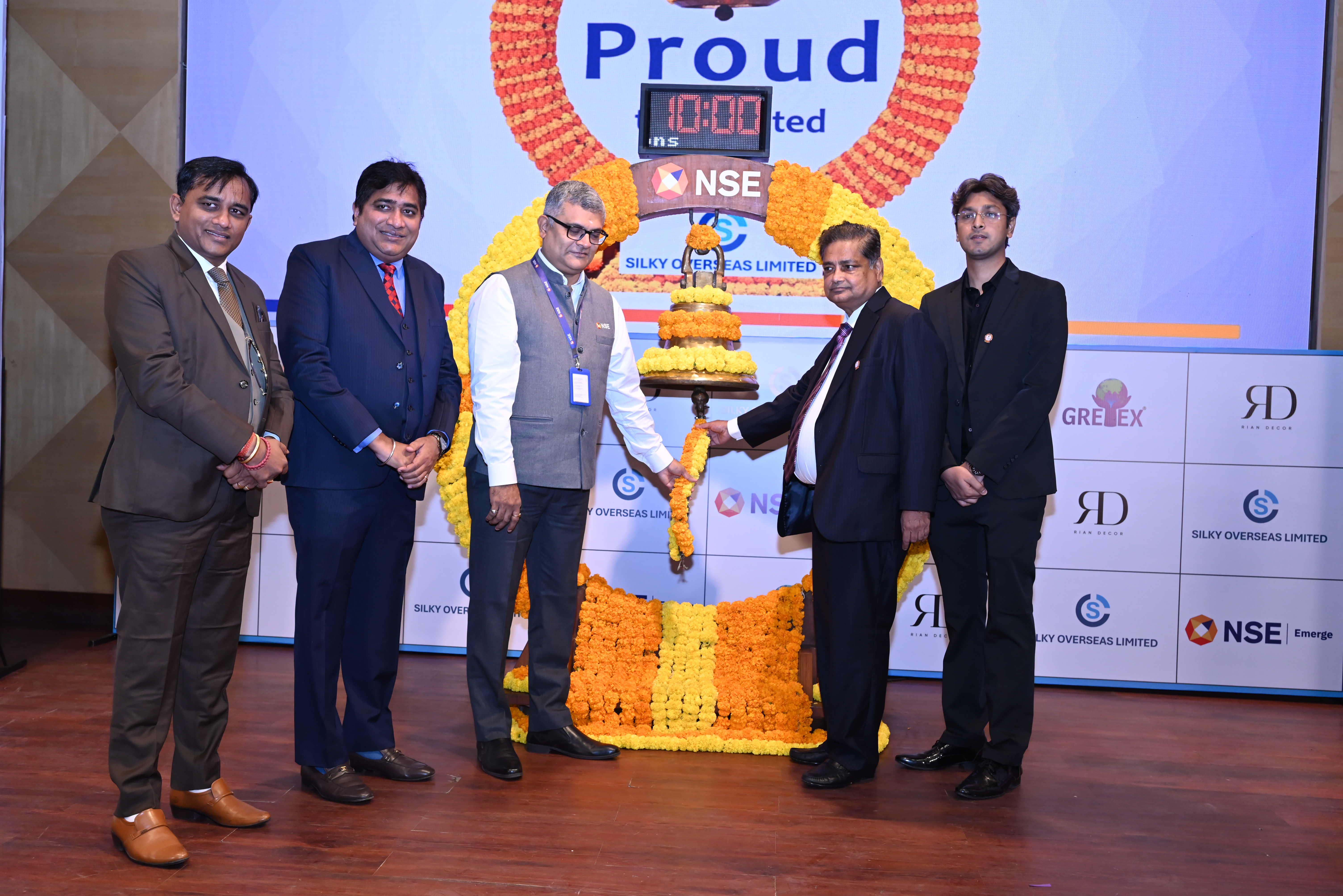 Silky Overseas Limited Listing Ceremony Photos