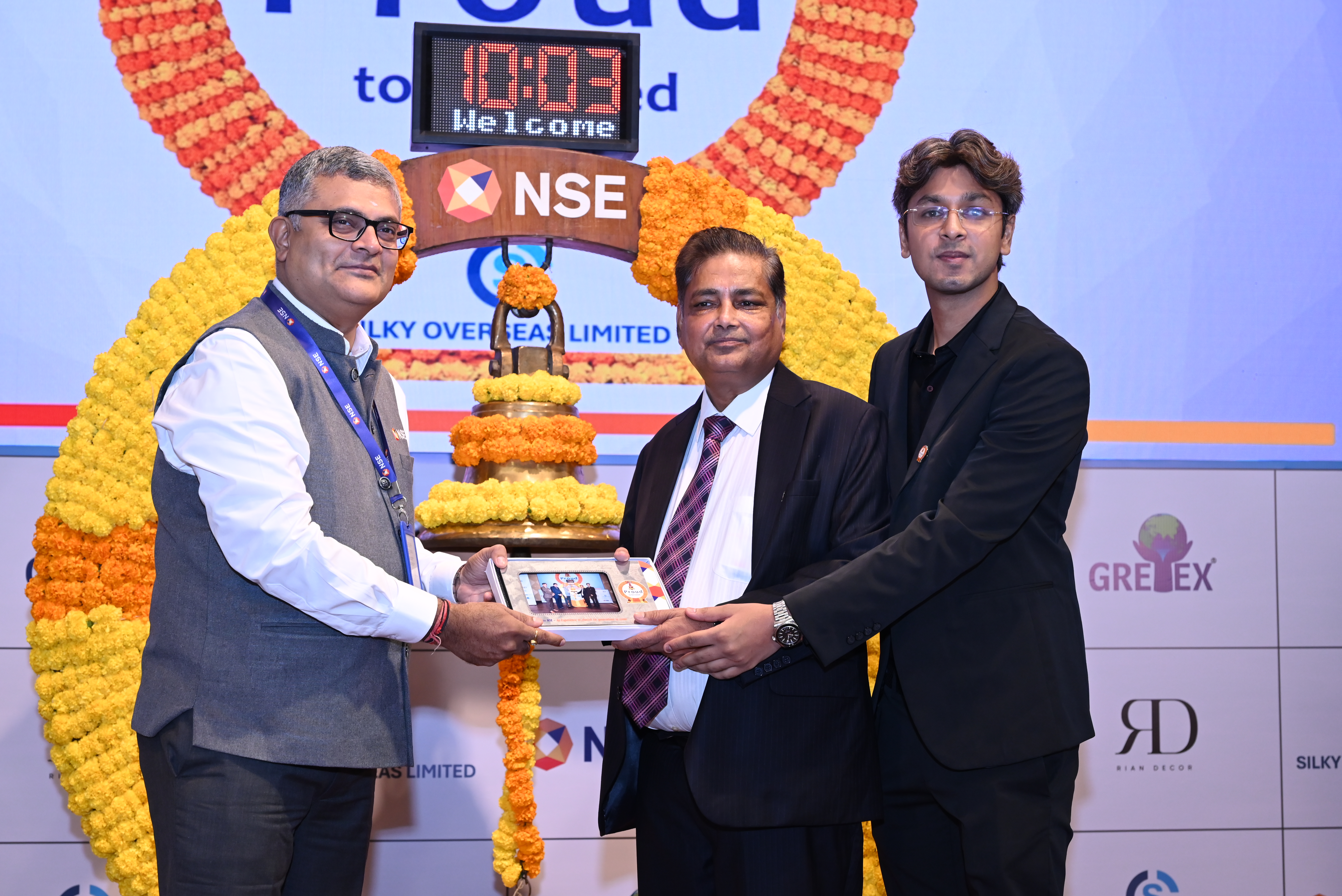 Silky Overseas Limited Listing Ceremony Photos