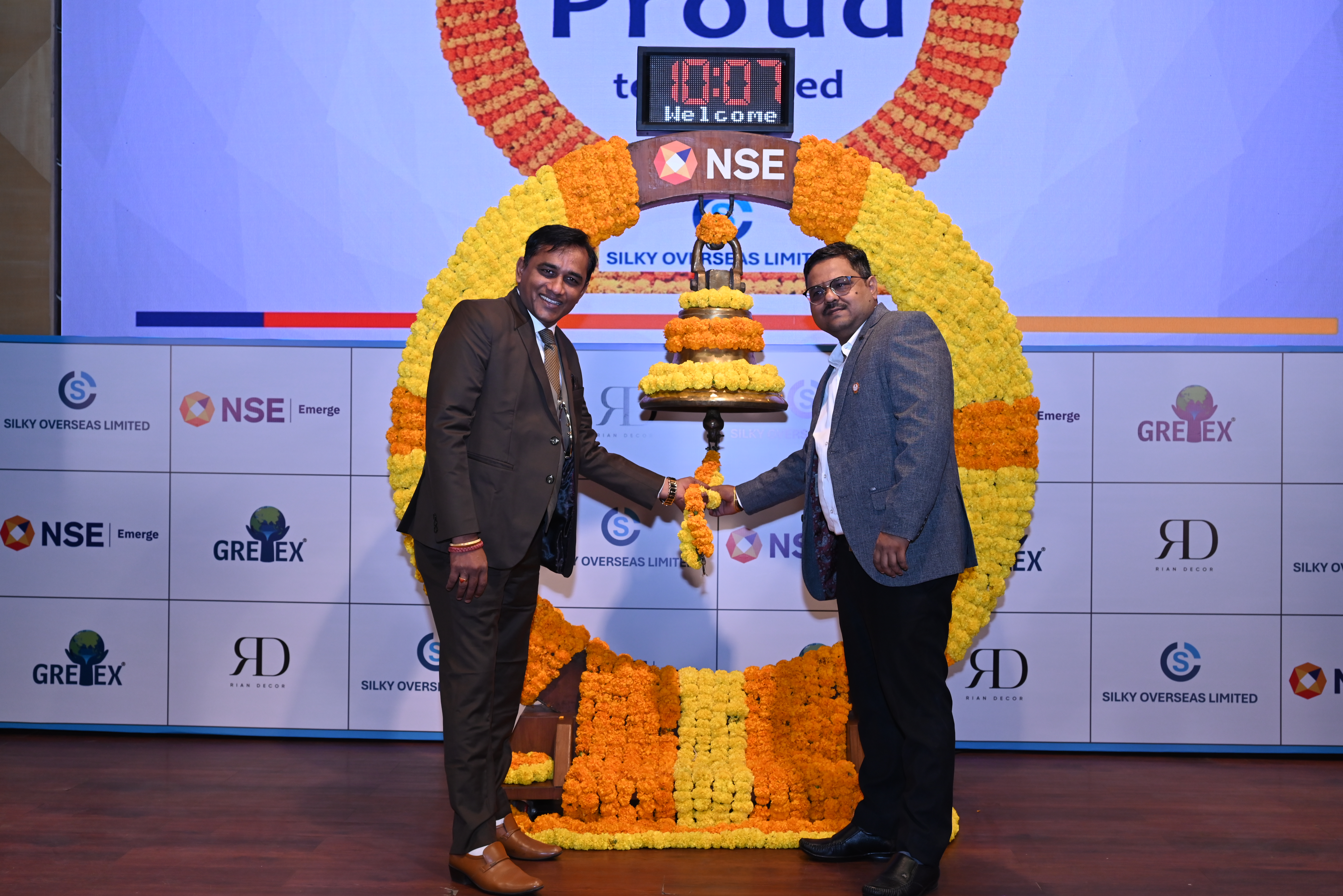 Silky Overseas Limited Listing Ceremony Photos