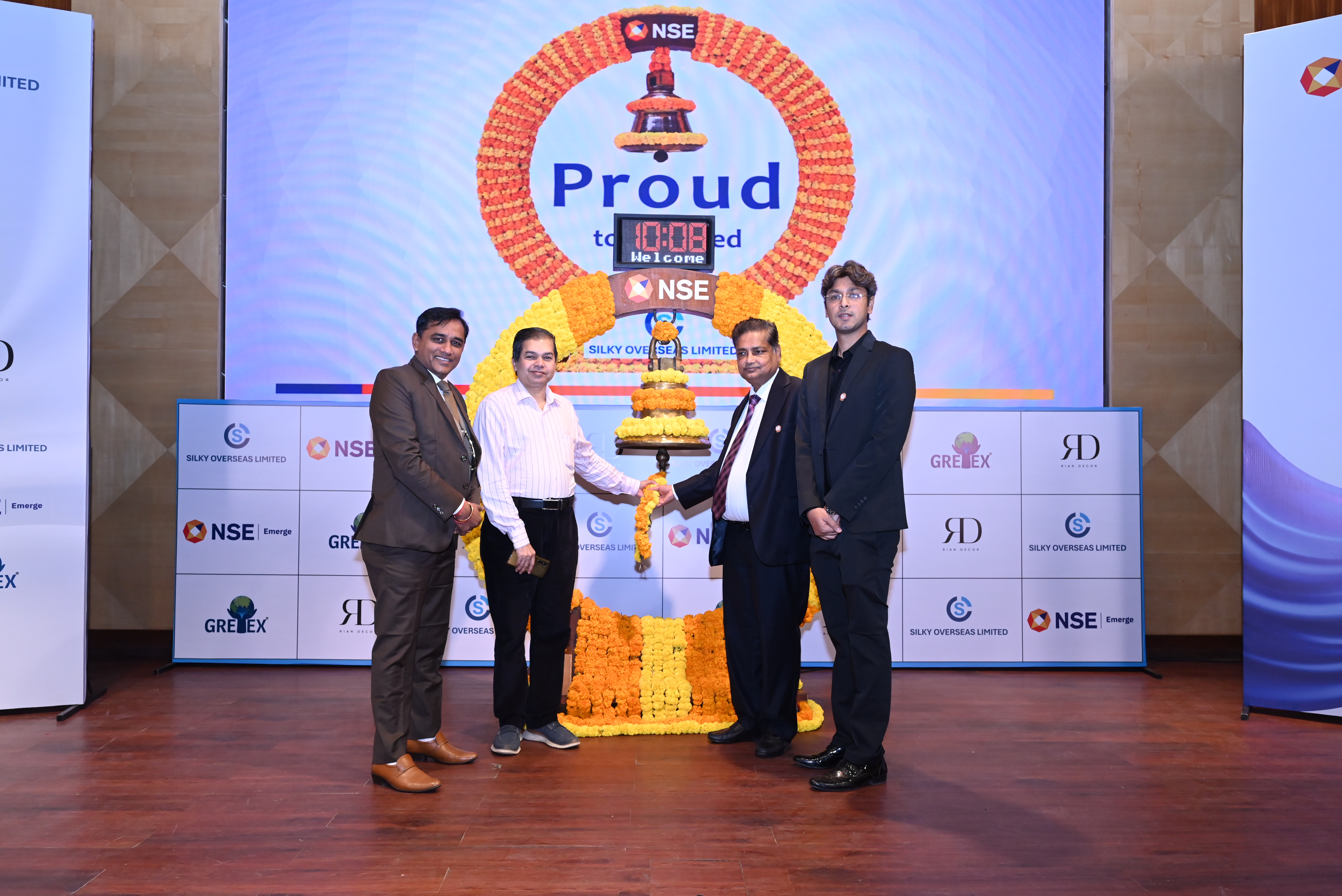 Silky Overseas Limited Listing Ceremony Photos