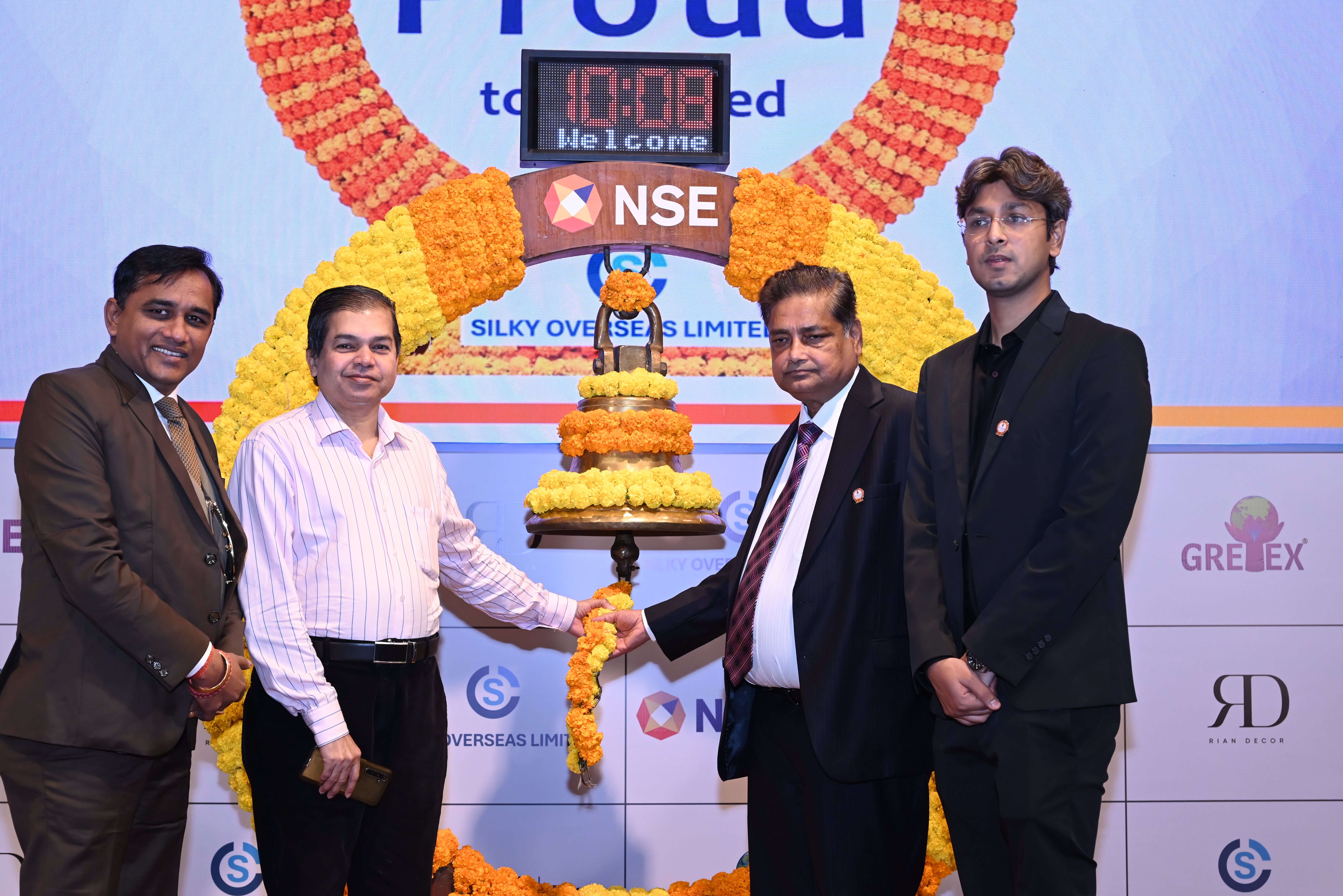 Silky Overseas Limited Listing Ceremony Photos