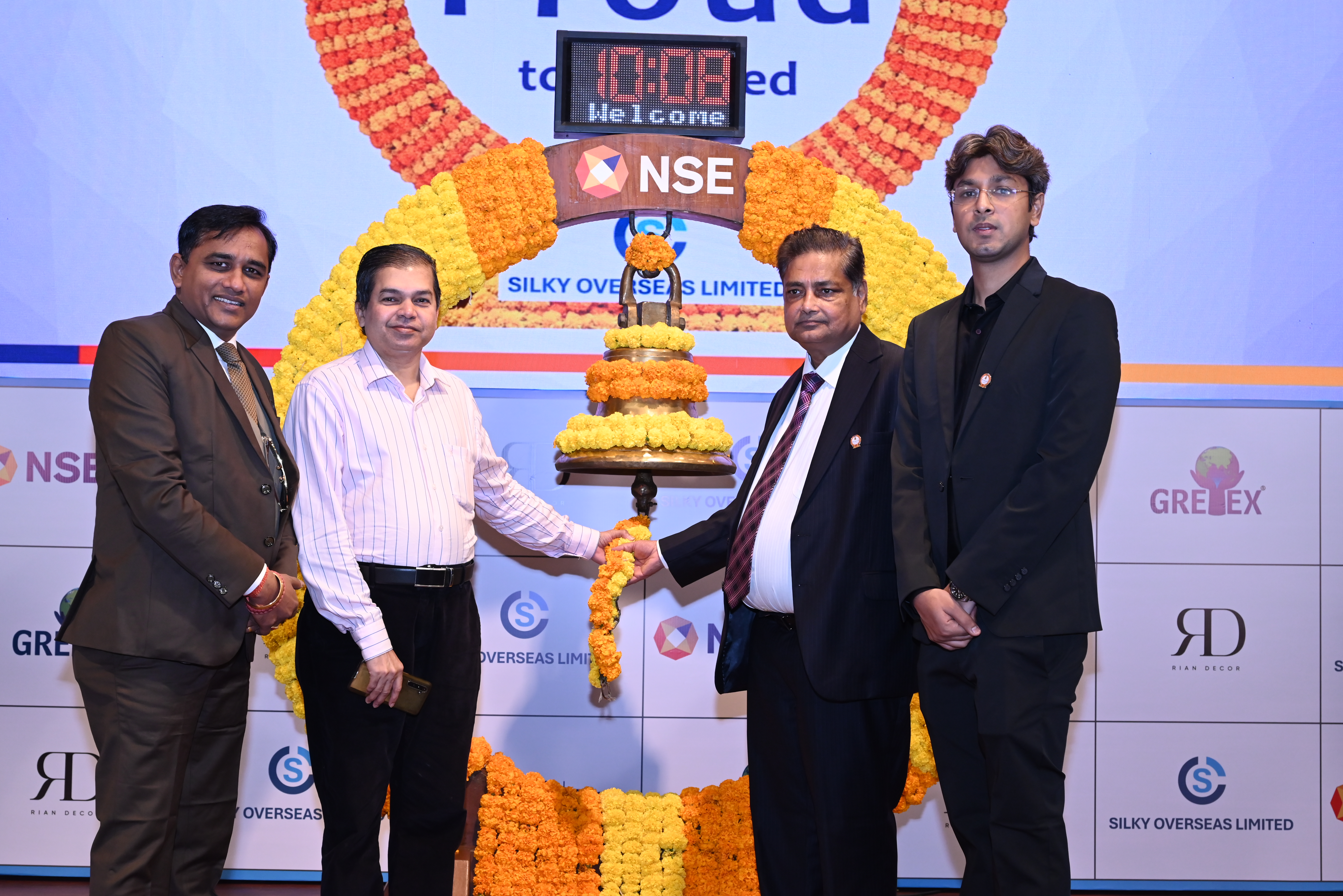 Silky Overseas Limited Listing Ceremony Photos