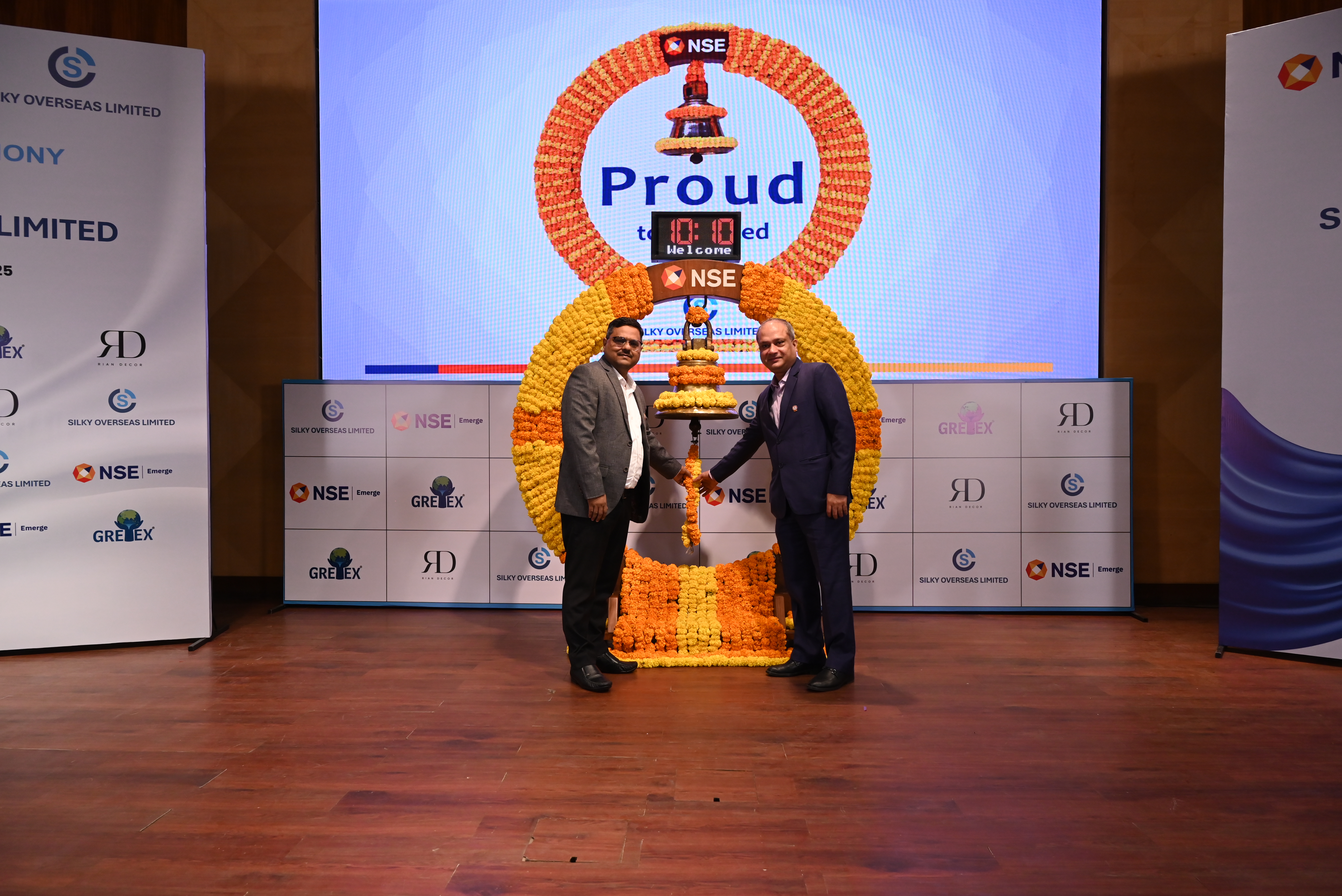 Silky Overseas Limited Listing Ceremony Photos