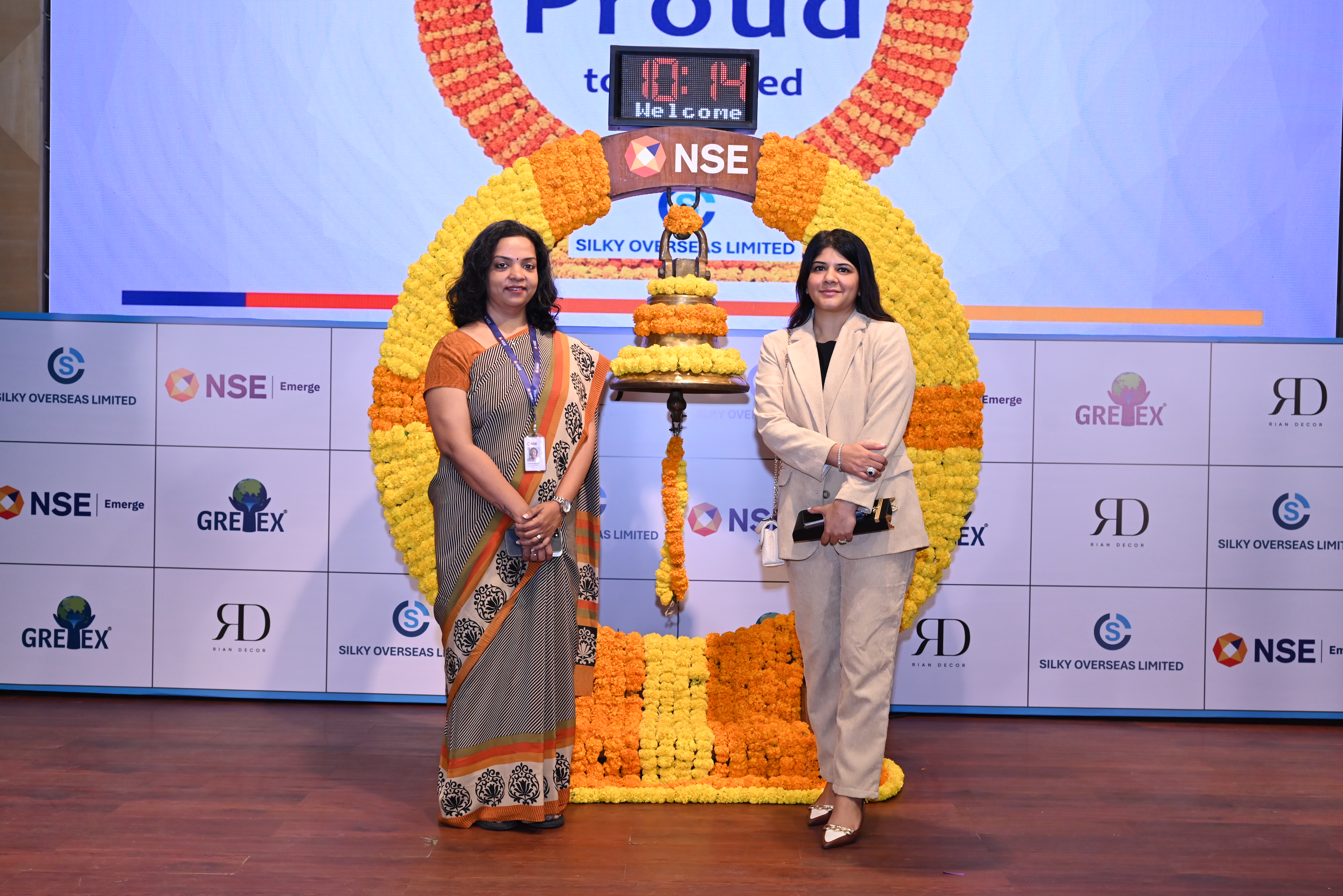 Silky Overseas Limited Listing Ceremony Photos